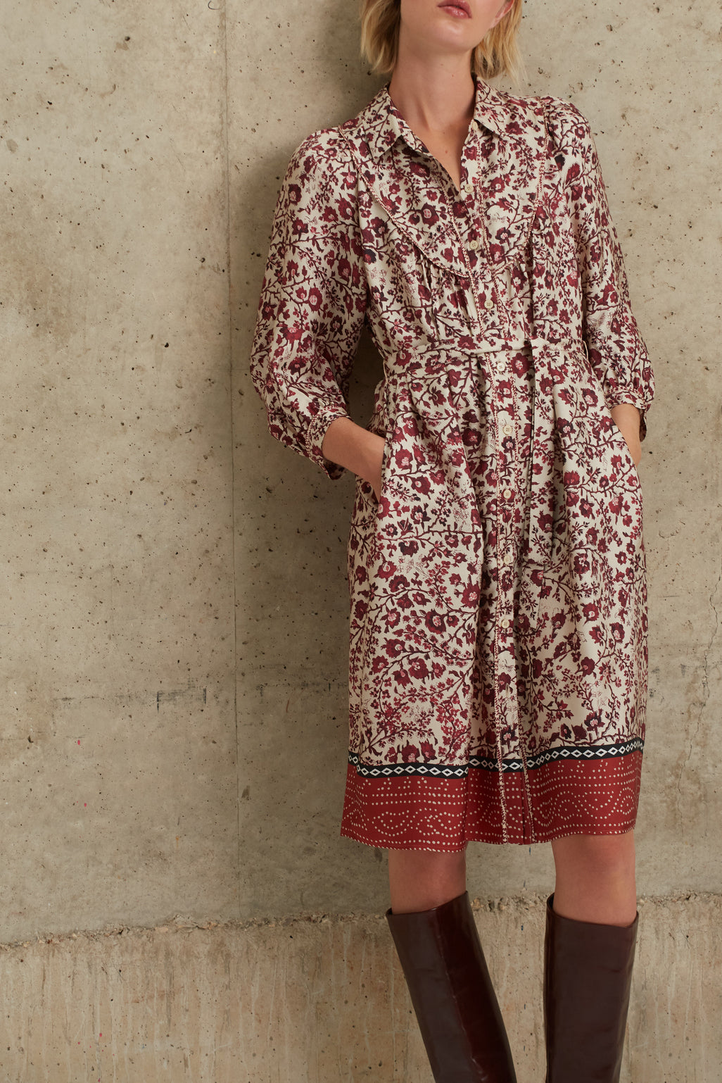 Robe fluide imprimée - JAEL Faume - seconde main