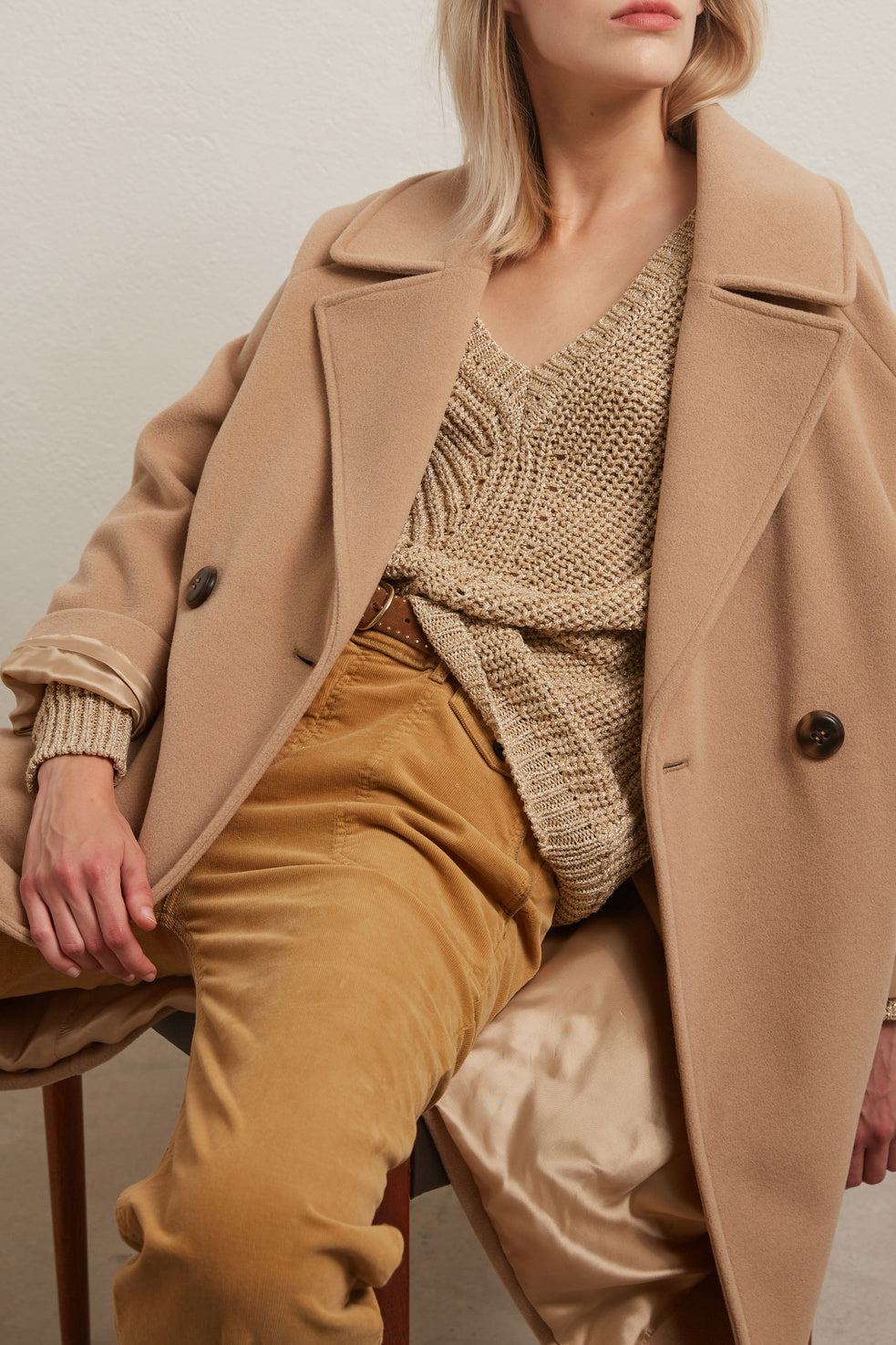 Seth - Manteau croisé en laine vierge Faume - seconde main