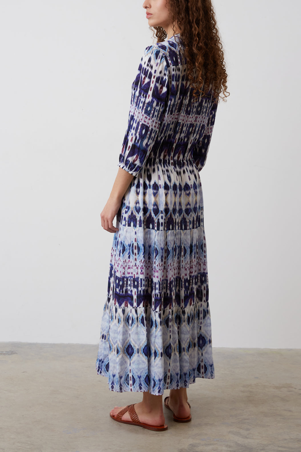 Robe maxi imprimé Ikat - JIVAN Faume - seconde main