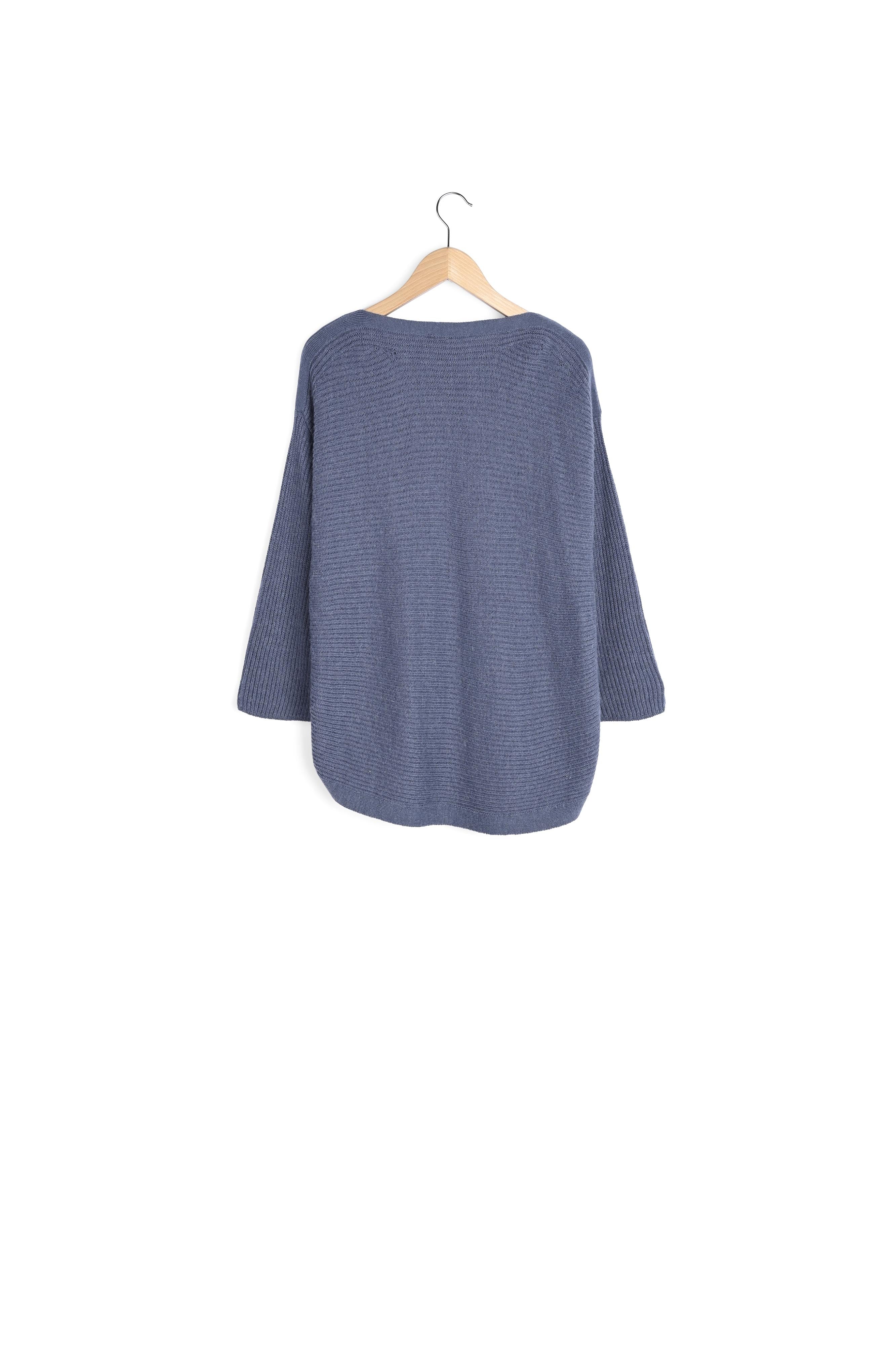 Pull col bateau avec boutons métalliques gravés - LEO Faume - seconde main