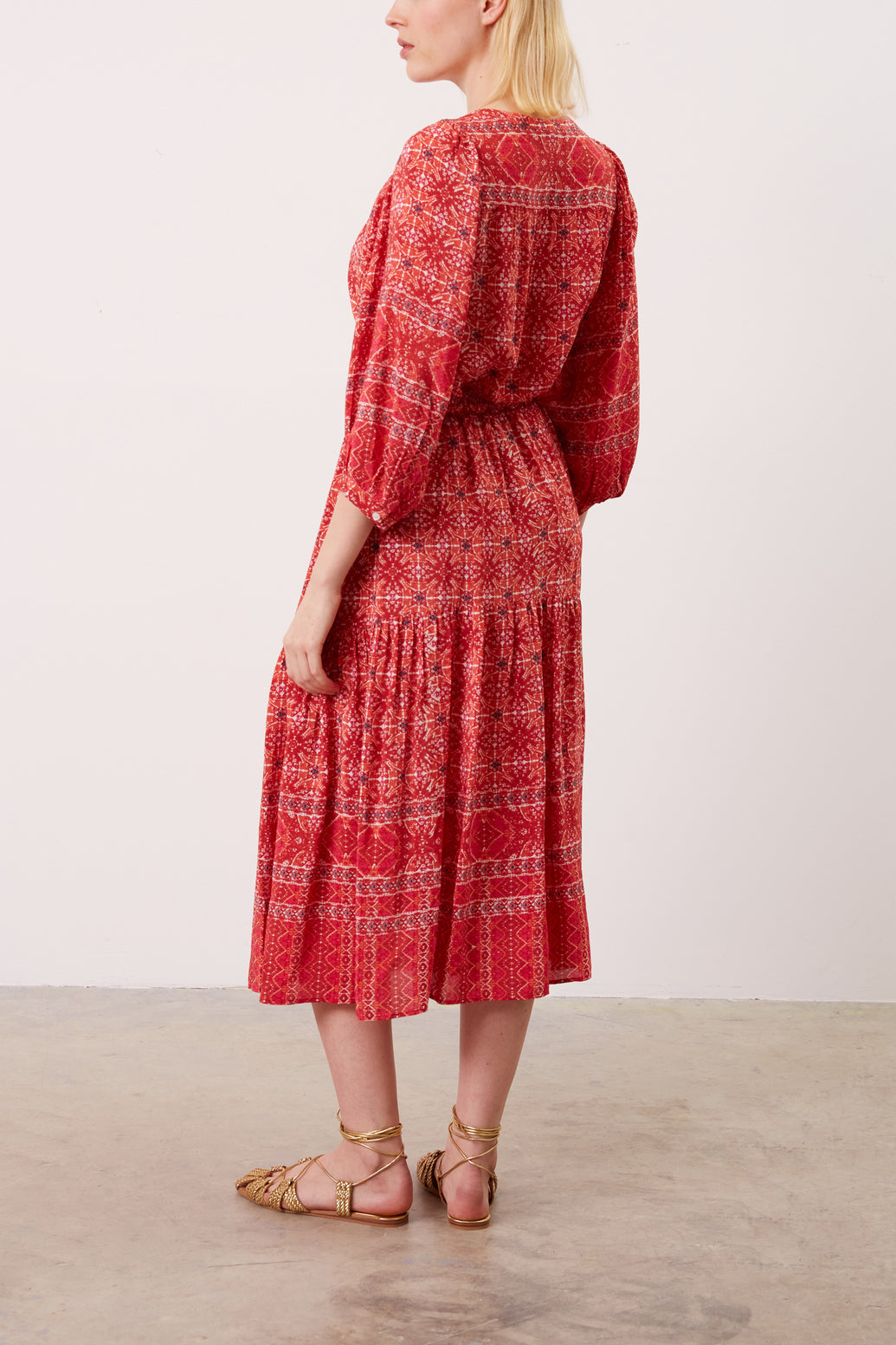 Jupe mi-longue motif ethnique - BADICE Faume - seconde main