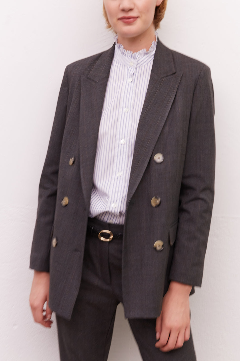 Veste à carreaux à double boutonnage - NORA Faume - seconde main