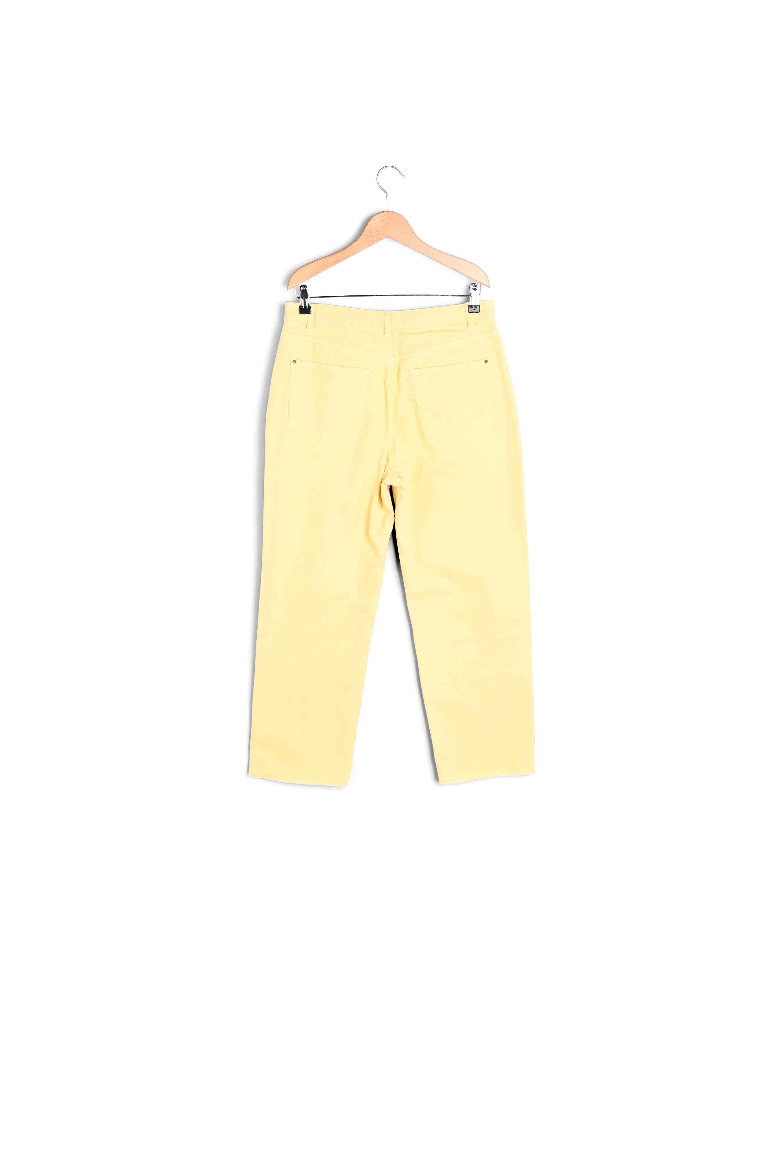 MANTINE - pantalon 5 poches en toile sergé de coton Faume - seconde main