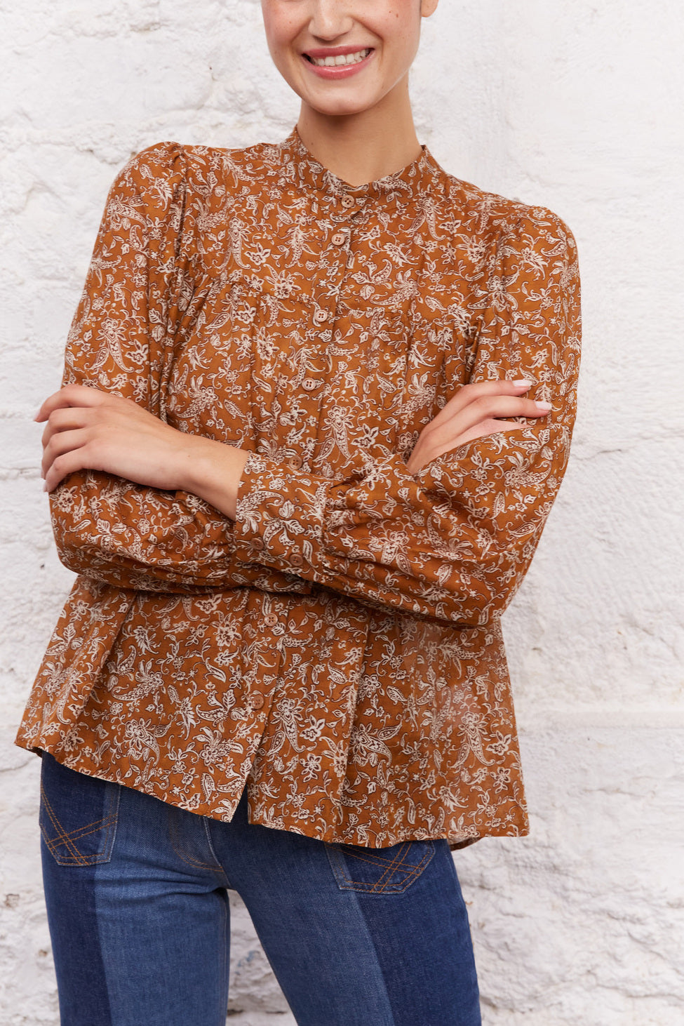 Chemise ample en voile de coton - CALLIE Faume - seconde main