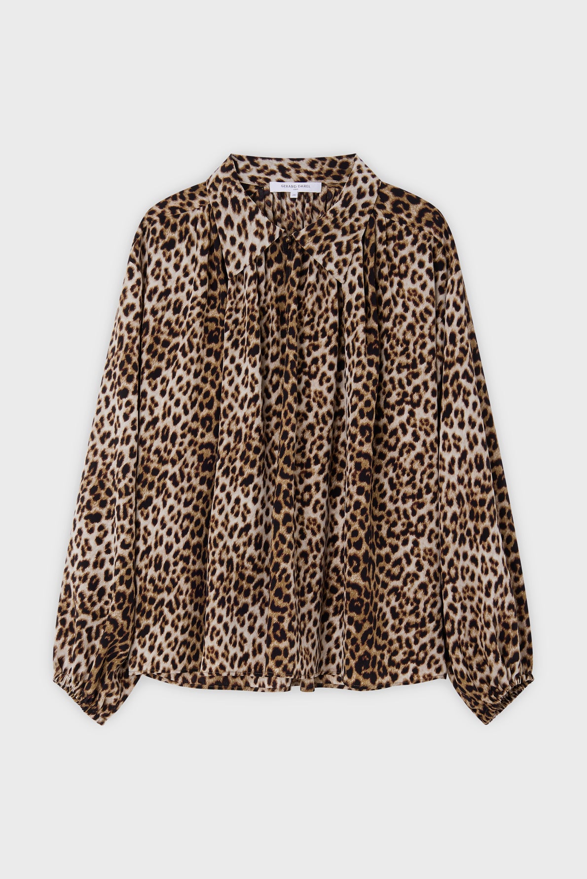 Blouse en soie à motif léopard - CESARIA Faume - seconde main