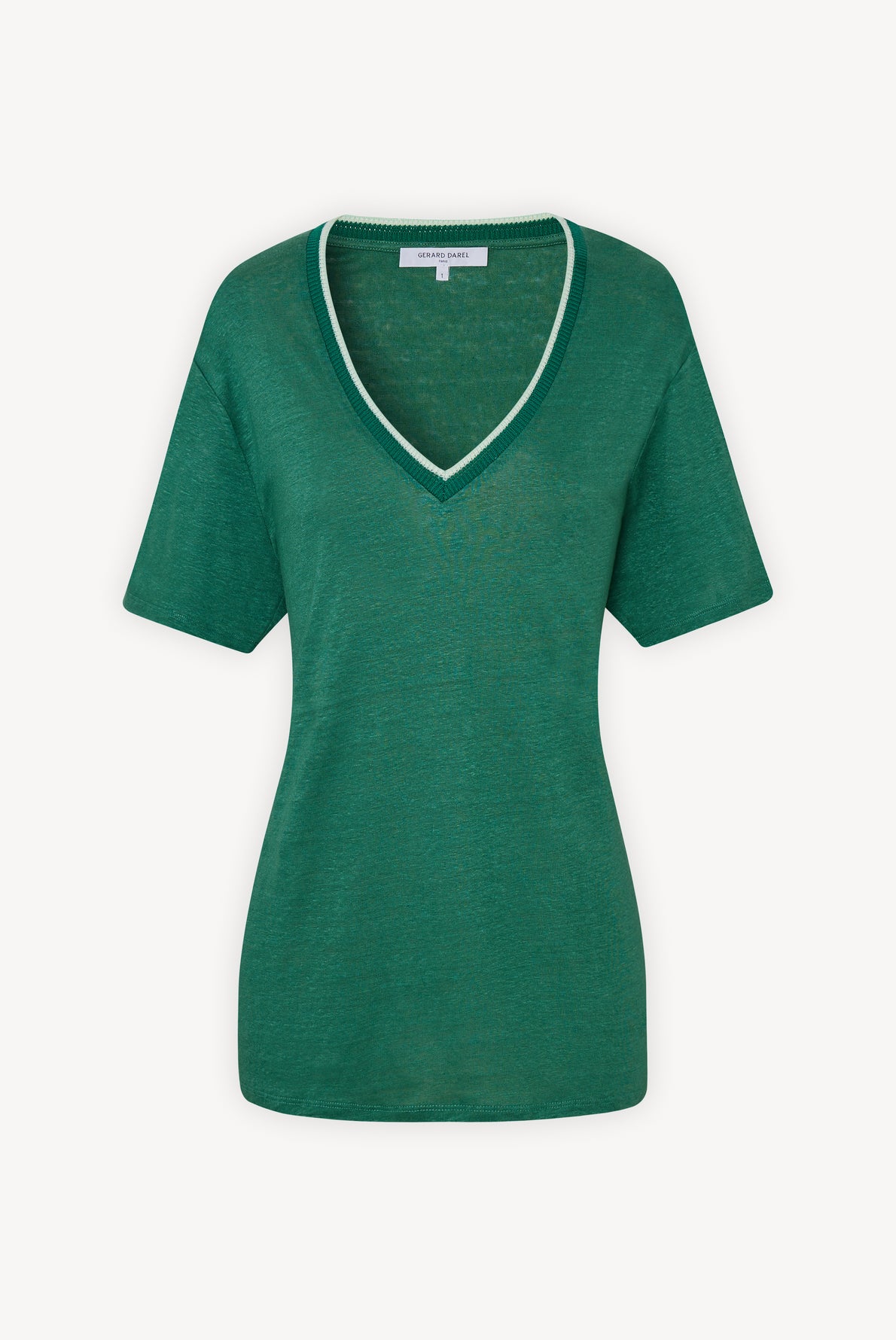 Tee-shirt en lin avec col fantaisie - AMELIA Faume - seconde main
