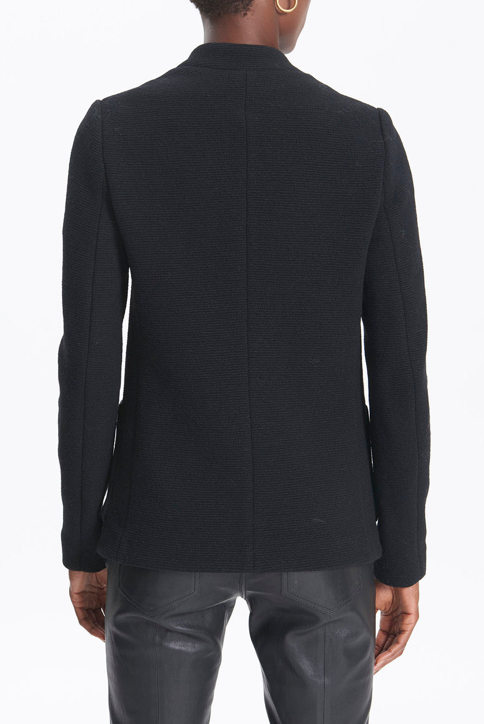 VICTOR - Veste en laine sans col Faume - seconde main