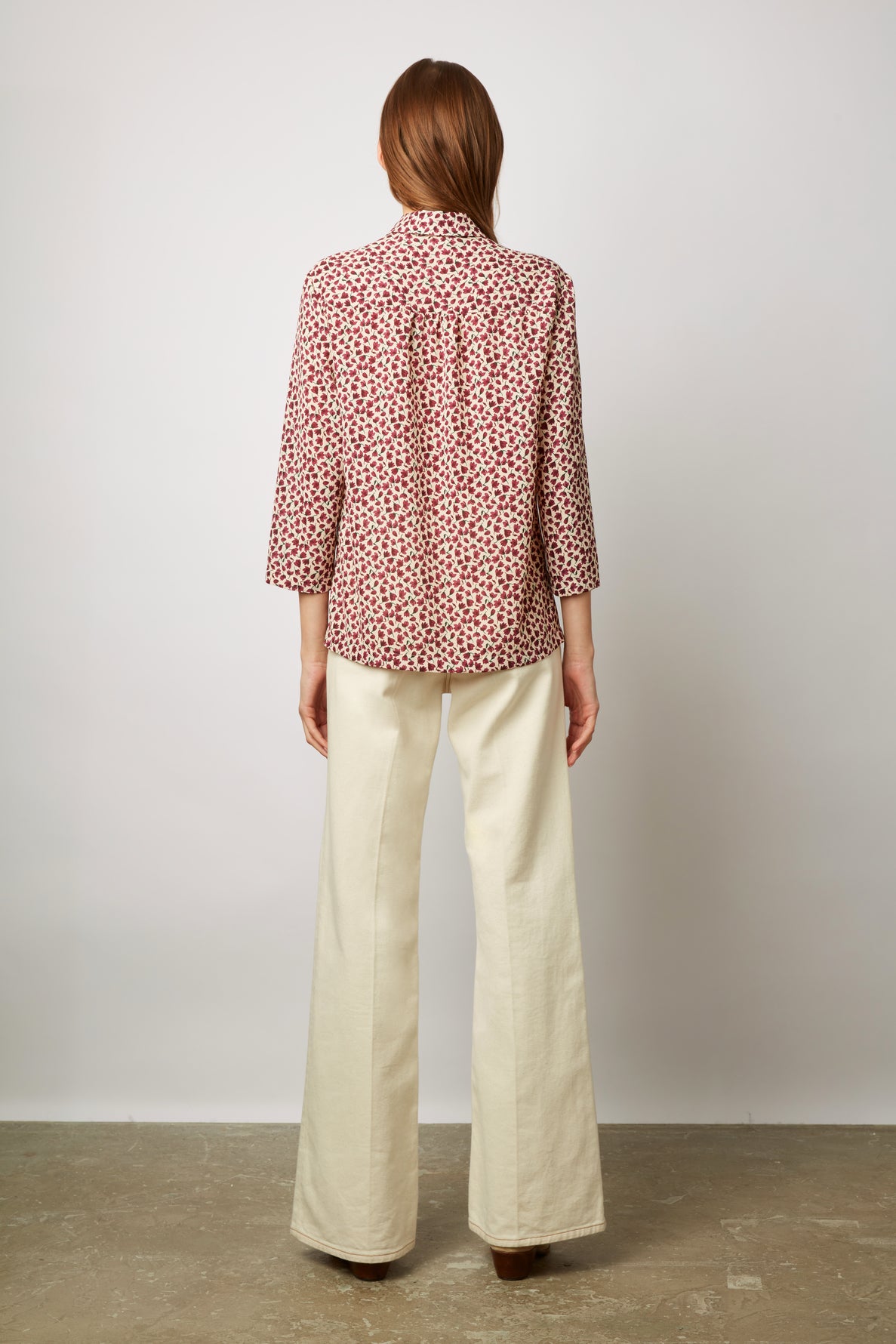 Chemise zippée à fleurs - CATHERINE Faume - seconde main