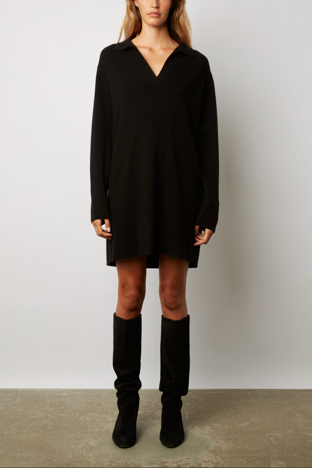 Robe courte en laine col polo - JACOBINE Faume - seconde main