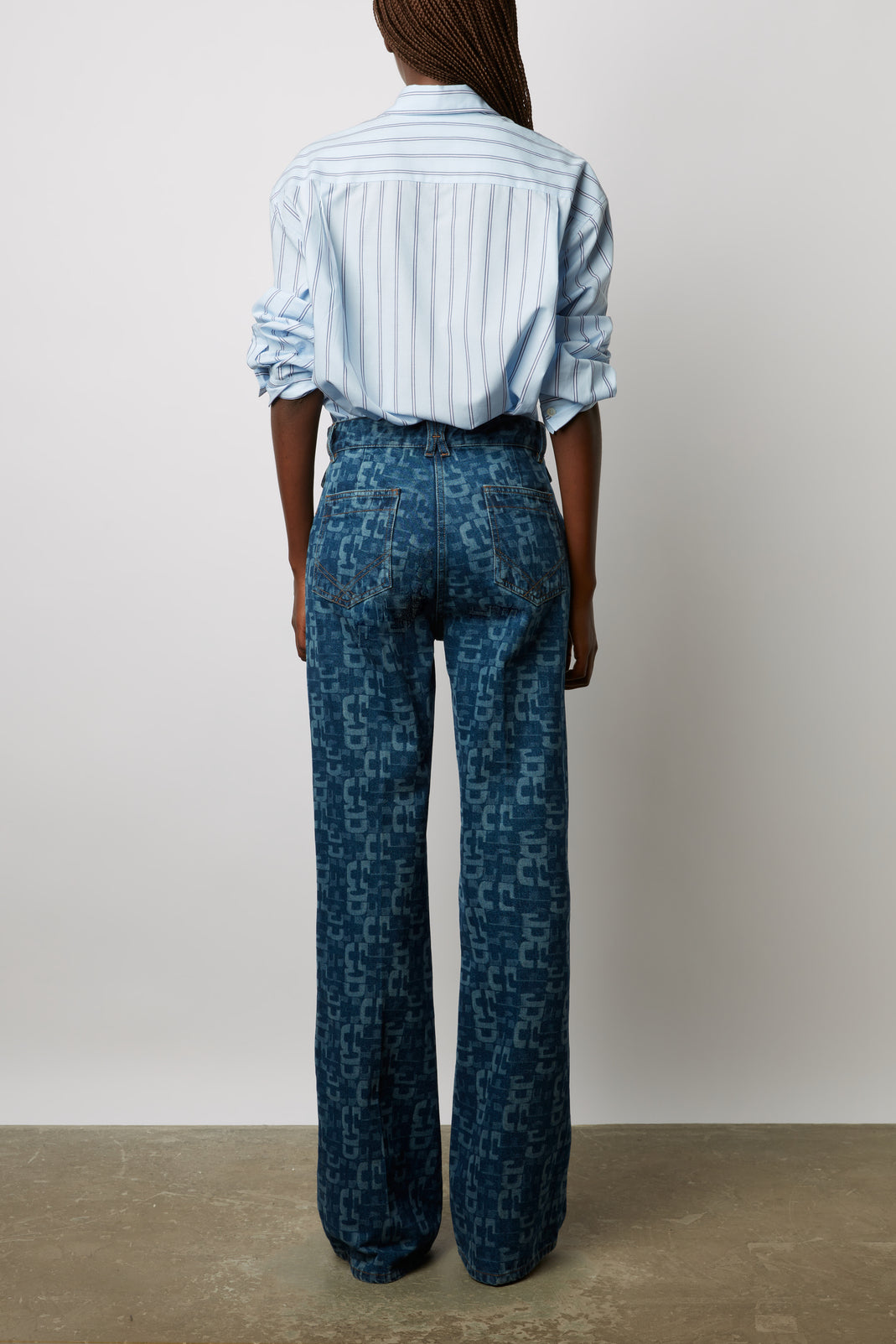 Jean Flare à monogramme - ANNA Faume - seconde main