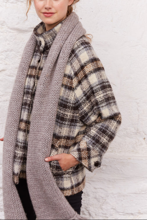 Manteau à carreaux en tweed de laine mélangé - SIRINE Faume - seconde main