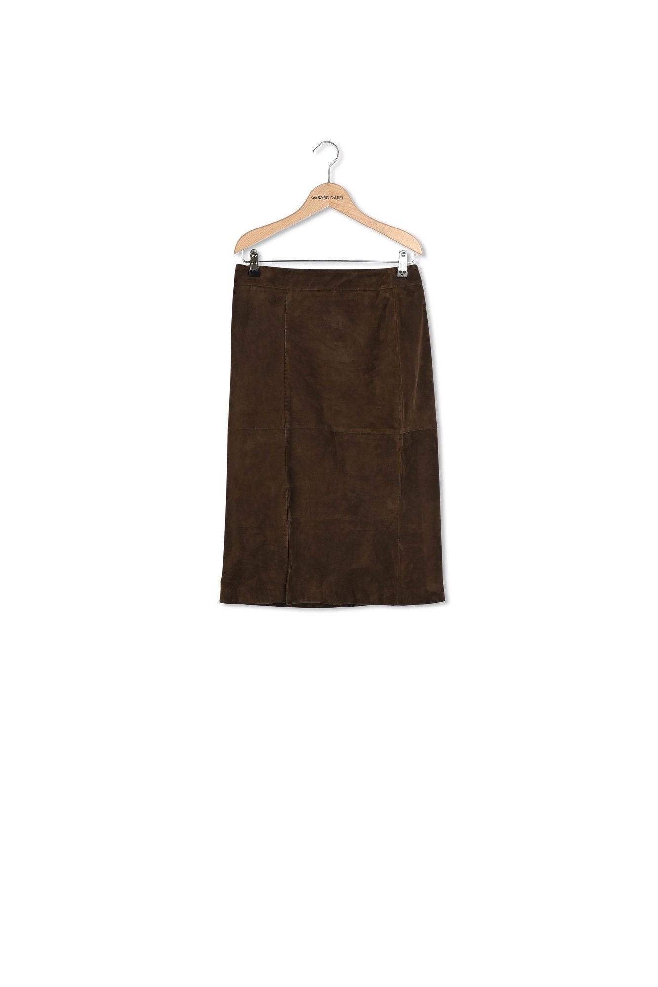 Jupe droite en cuir velours - CHARLIE Faume - seconde main