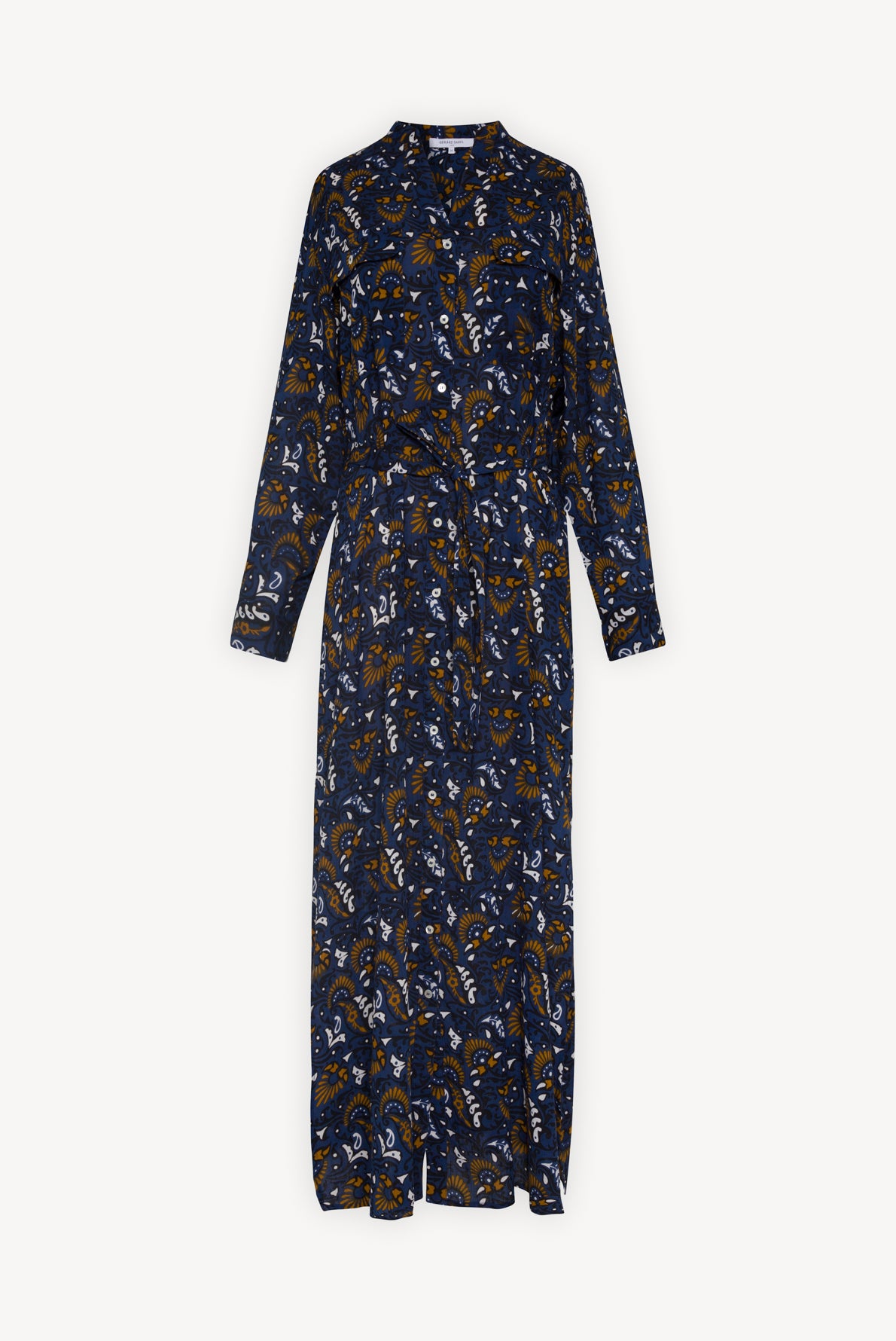 SELIA - Robe-chemise longue façon tunique en coton Faume - seconde main