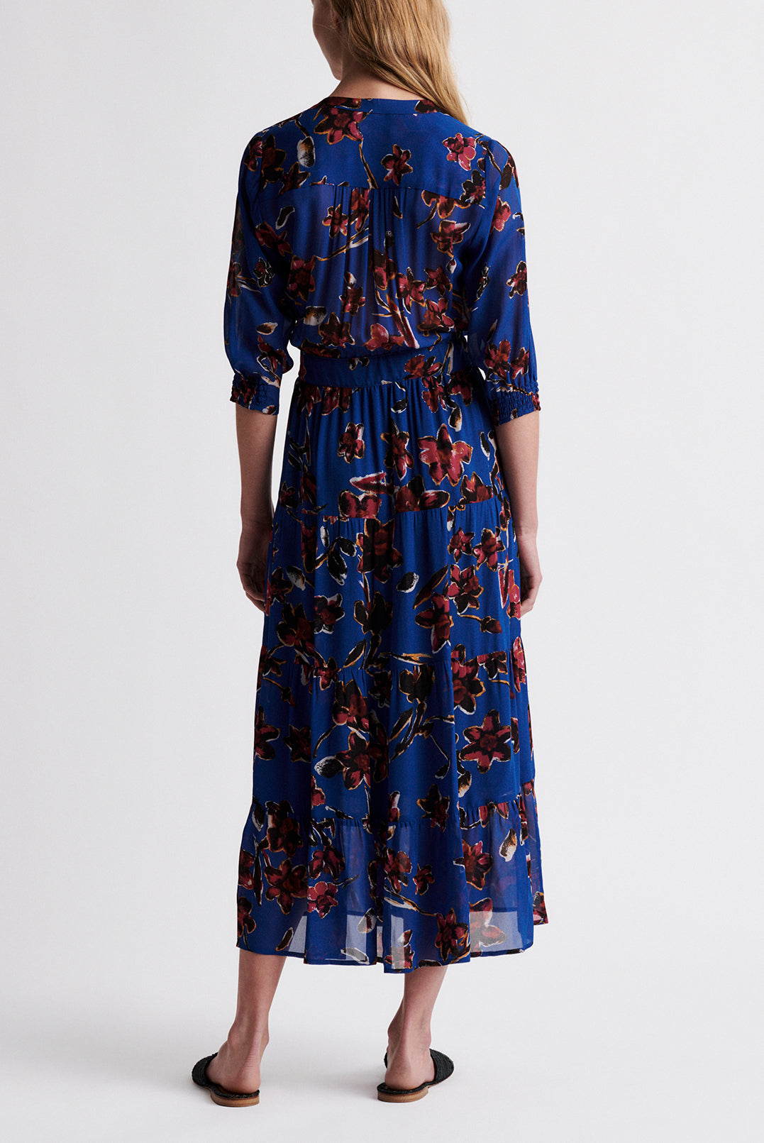 SOLIDEA - Robe longue en mousseline imprimée Faume - seconde main
