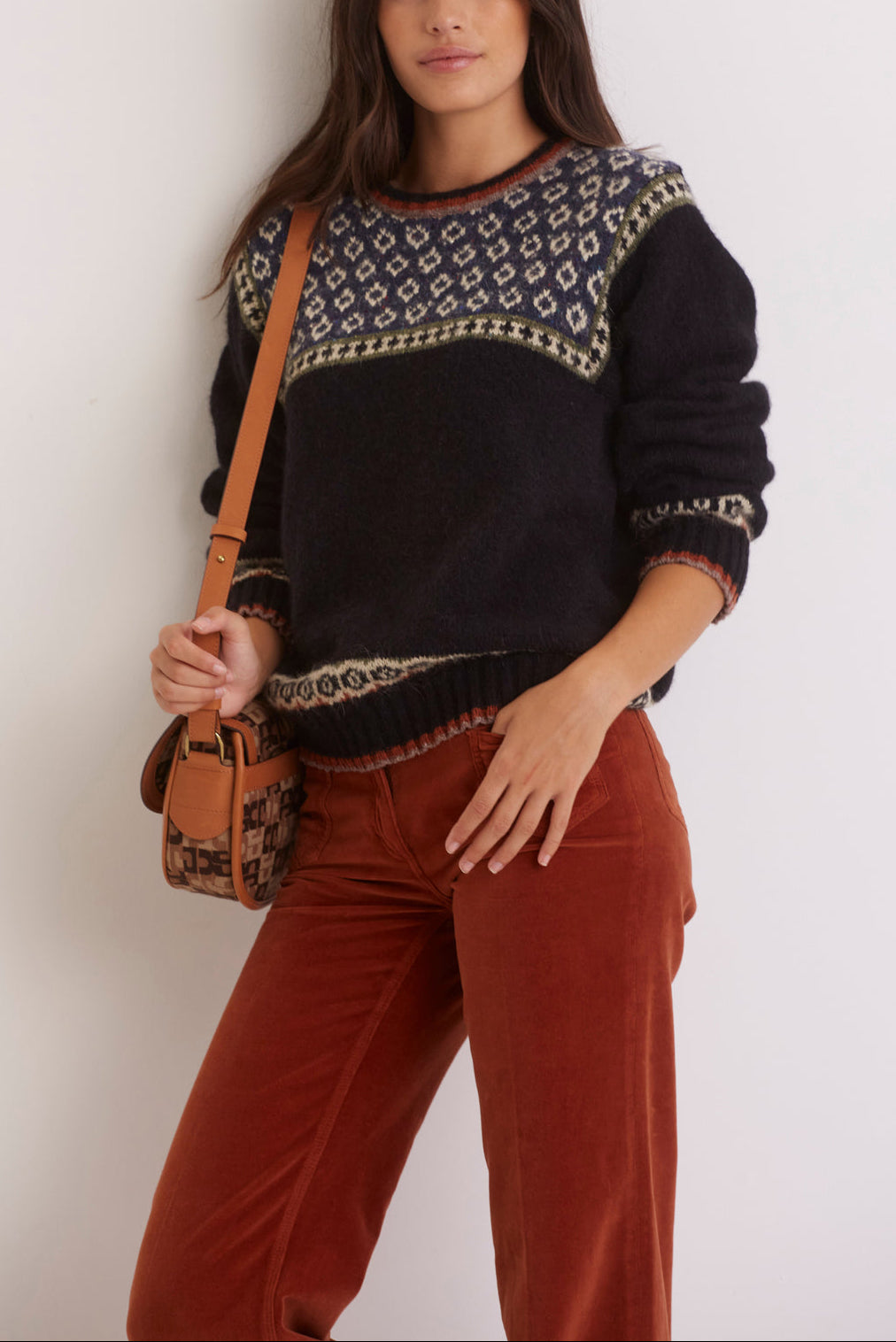 Pull folklorique en lainage doux - LAELLE Faume - seconde main