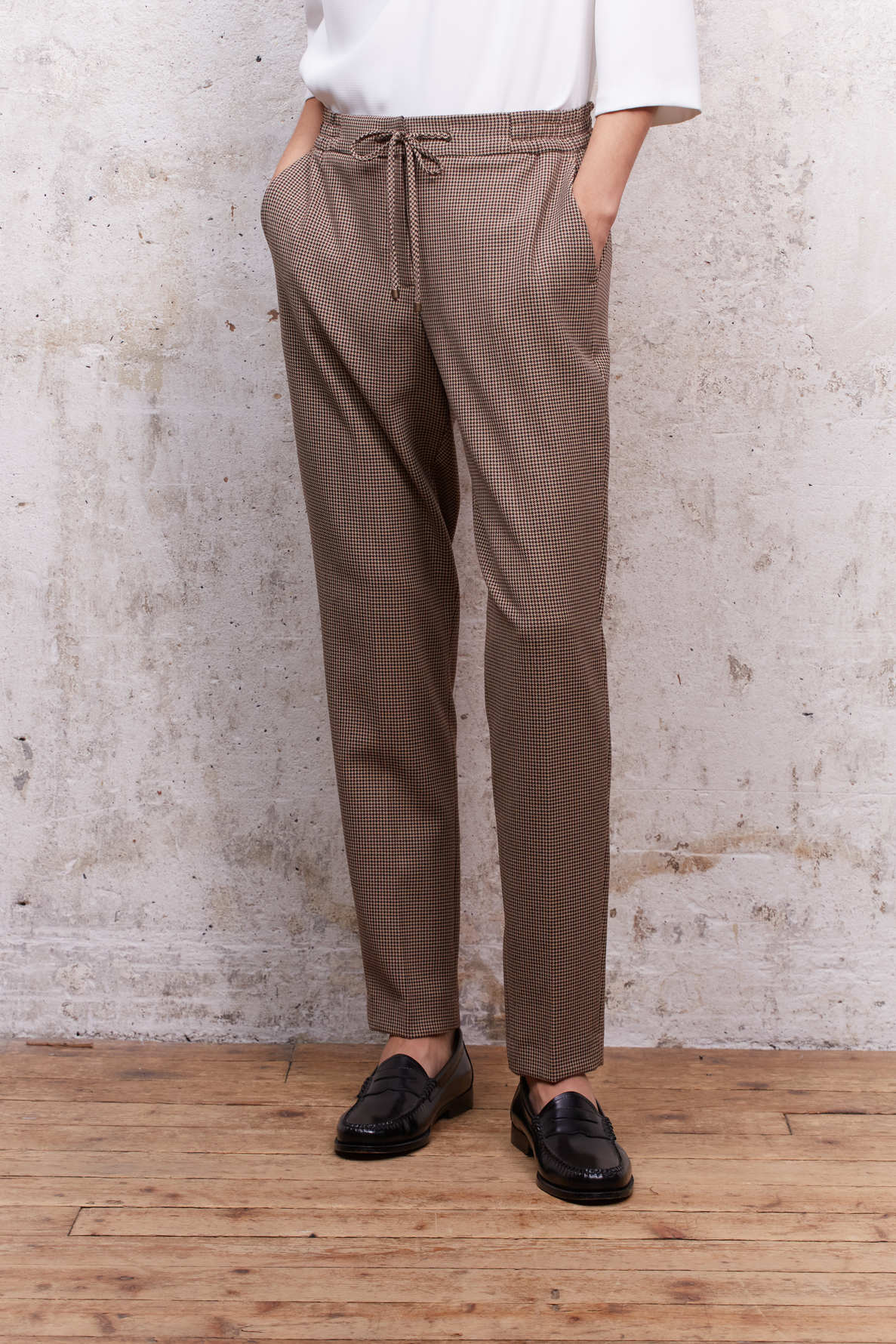 Lina - Pantalon 7/8 à imprimé pied-de-puce Faume - seconde main