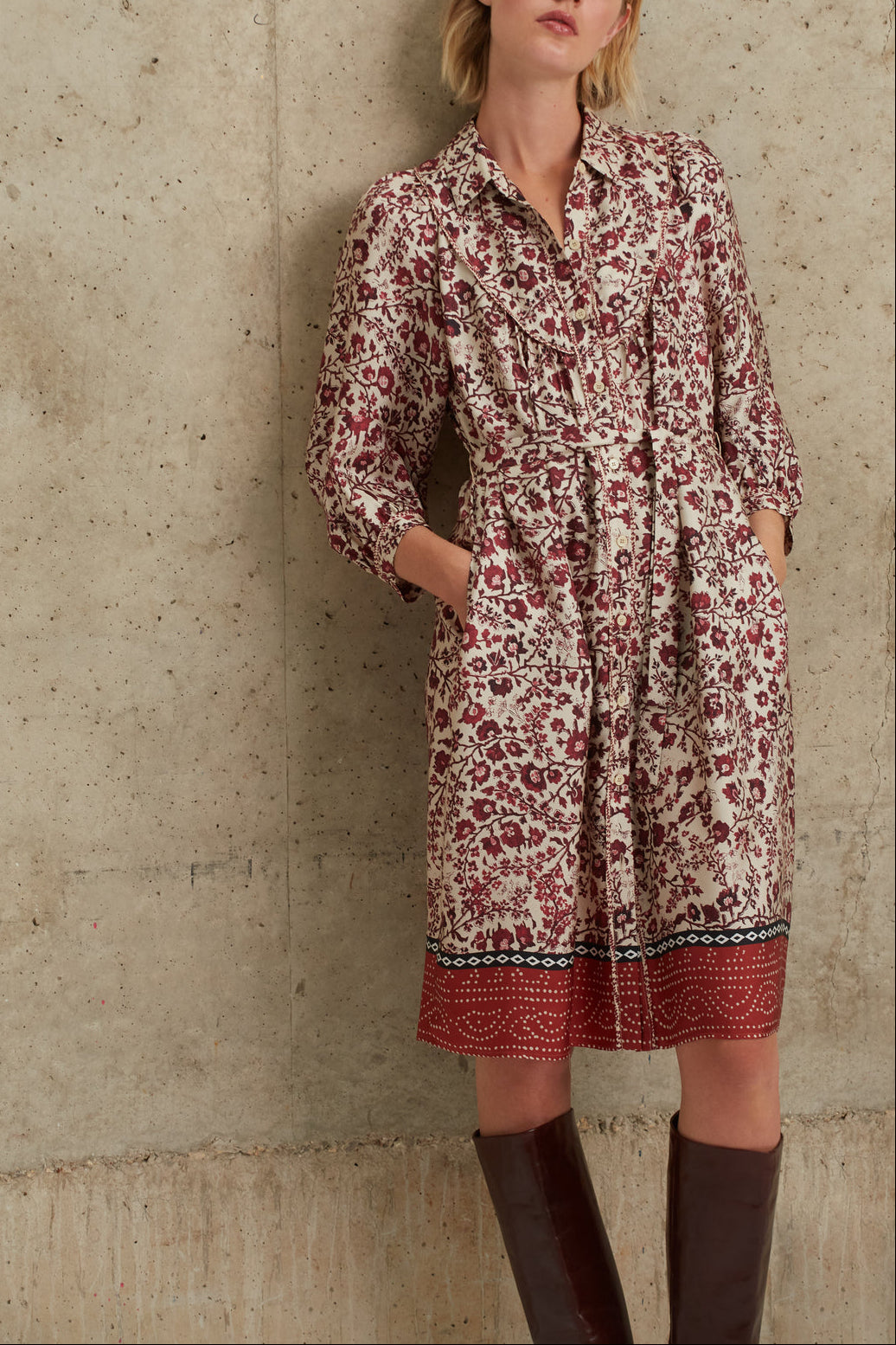 Robe fluide imprimée - JAEL Faume - seconde main