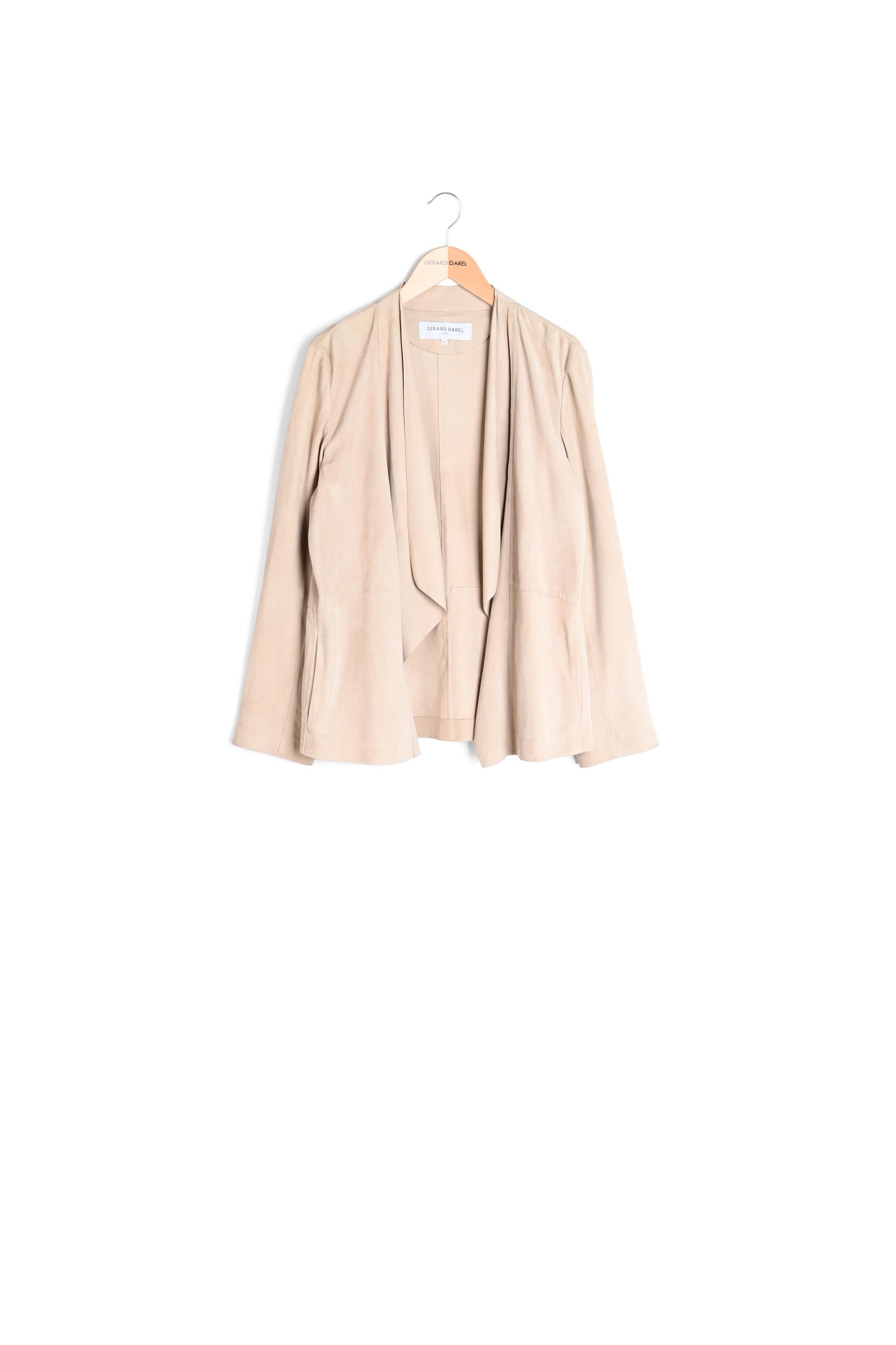 GAETANA - Veste en chèvre velours à pointes libres Faume - seconde main