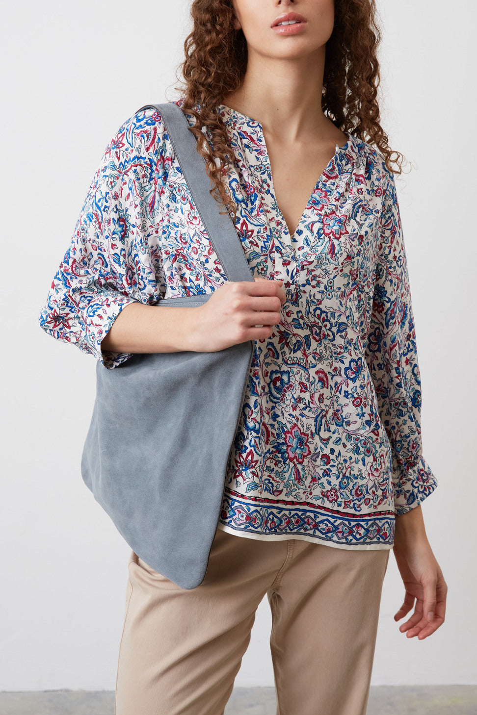 Blouse en crêpe à fleurs - CLOVIS Faume - seconde main