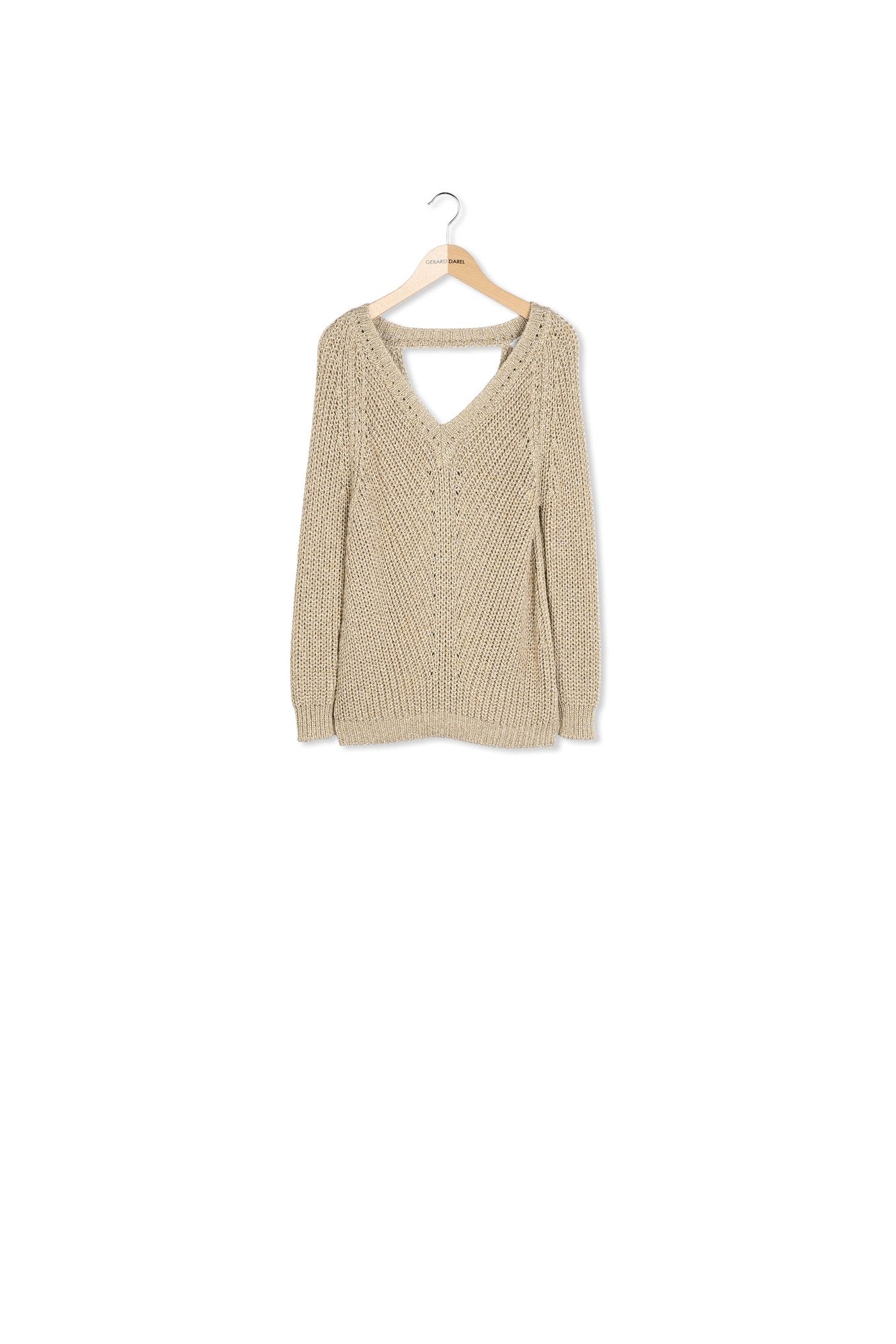 ELODIA - Pull en maille torsadée avec Lurex Faume - seconde main