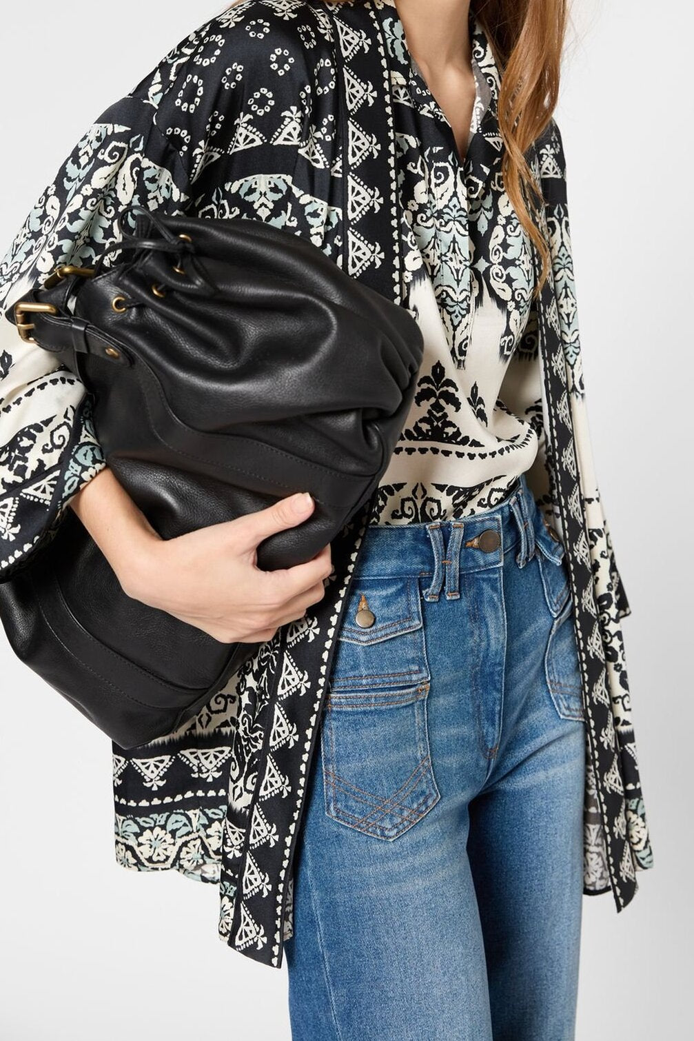 Veste kimono imprimée - ROZEN Faume - seconde main