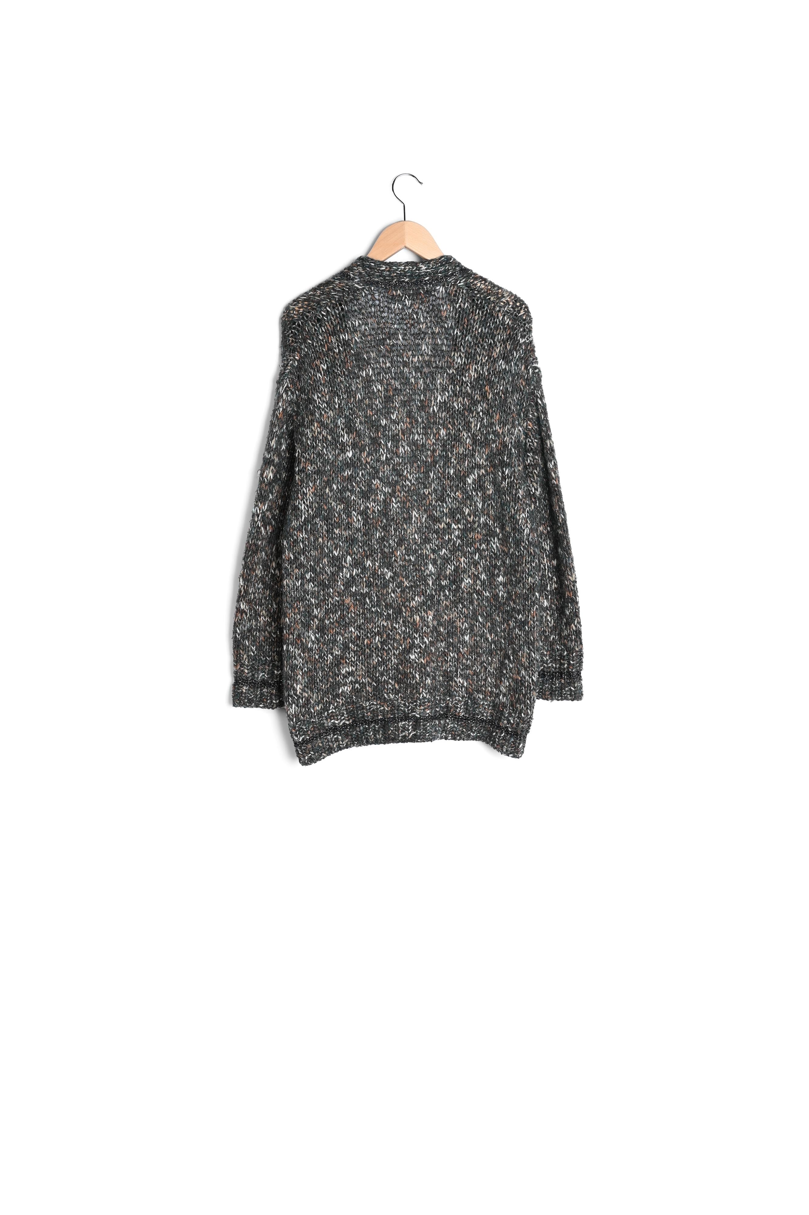 SAYA - Cardigan oversize en maille multicolore Faume - seconde main