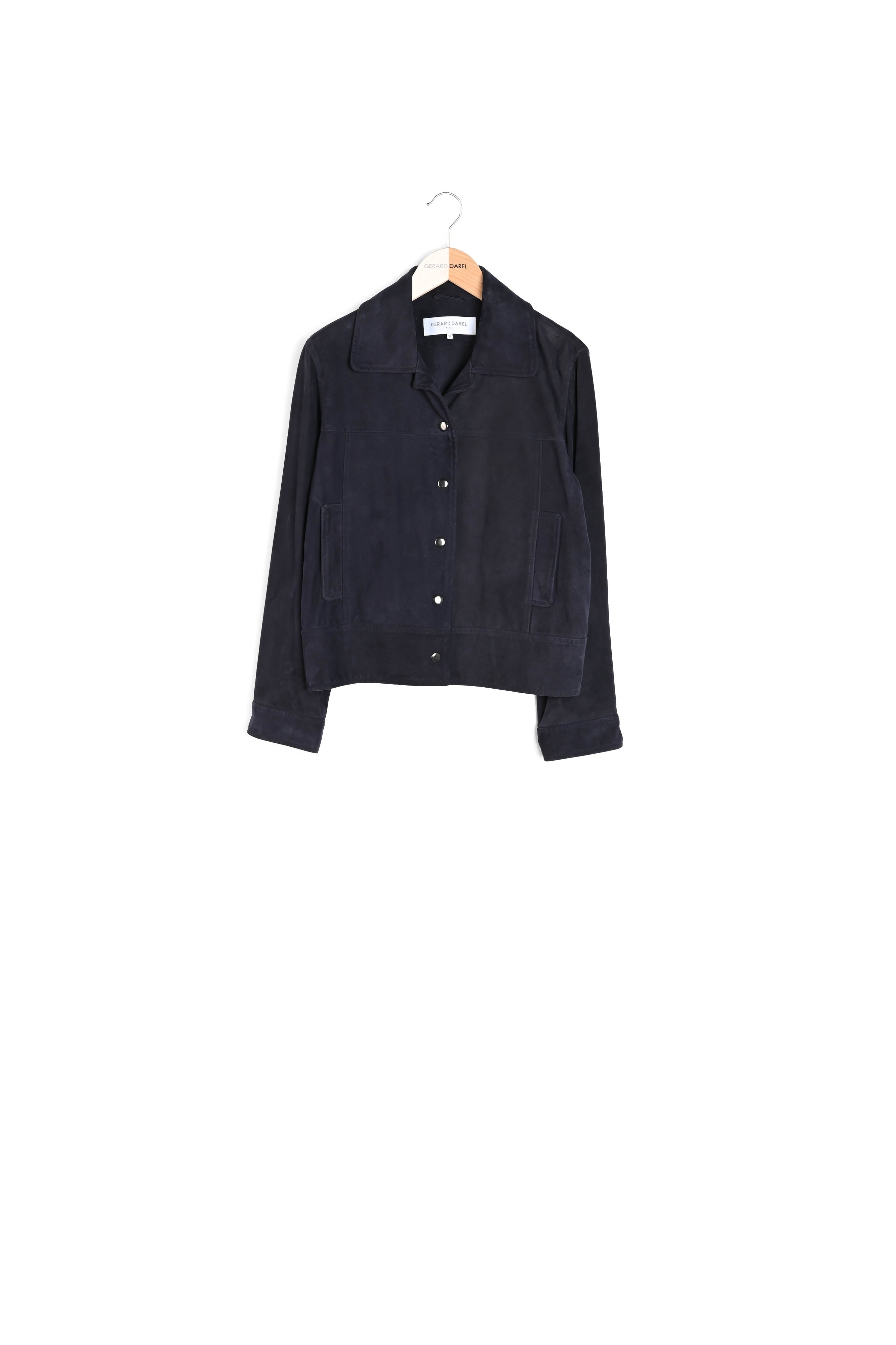 GERMANA - Veste courte en chèvre velours Faume - seconde main