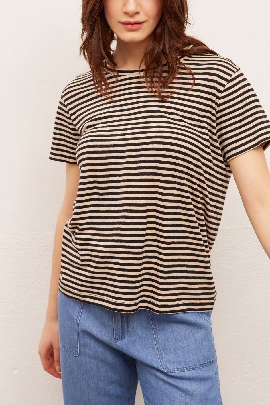 JILL - Tee-shirt à rayures en lin mélangé Faume - seconde main