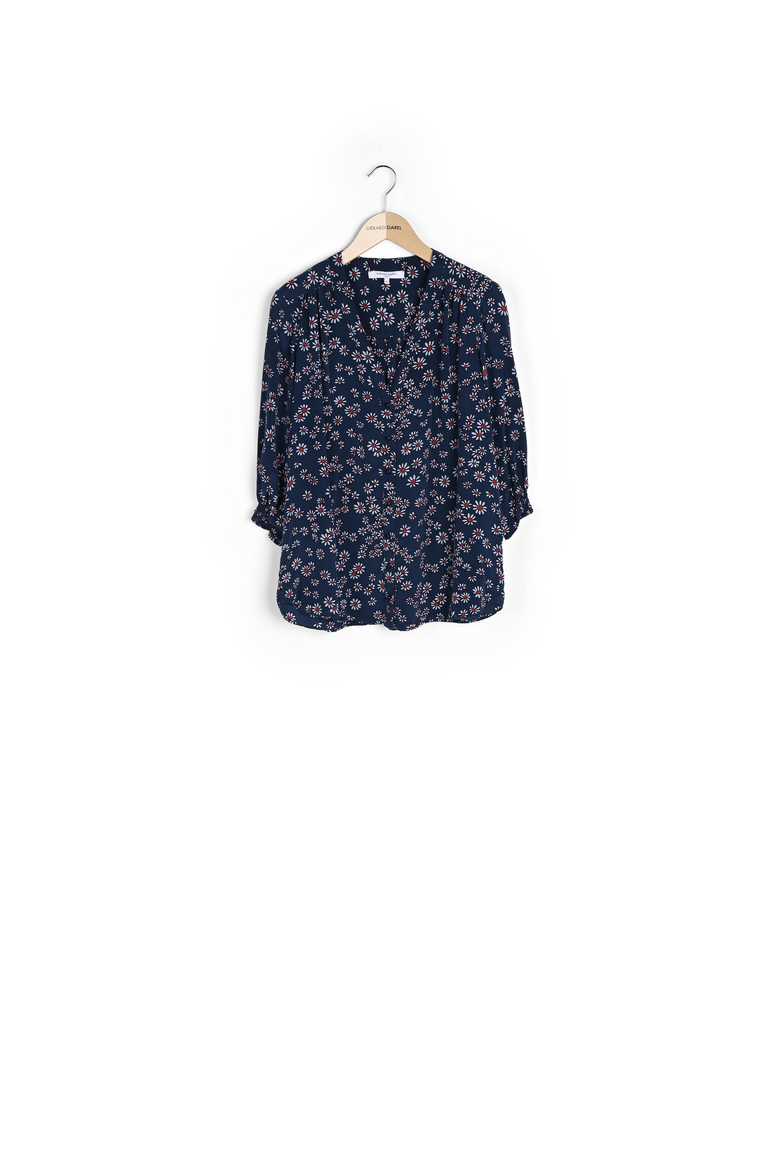 NOVELLA - Blouse en soie crêpe de Chine imprimée Faume - seconde main