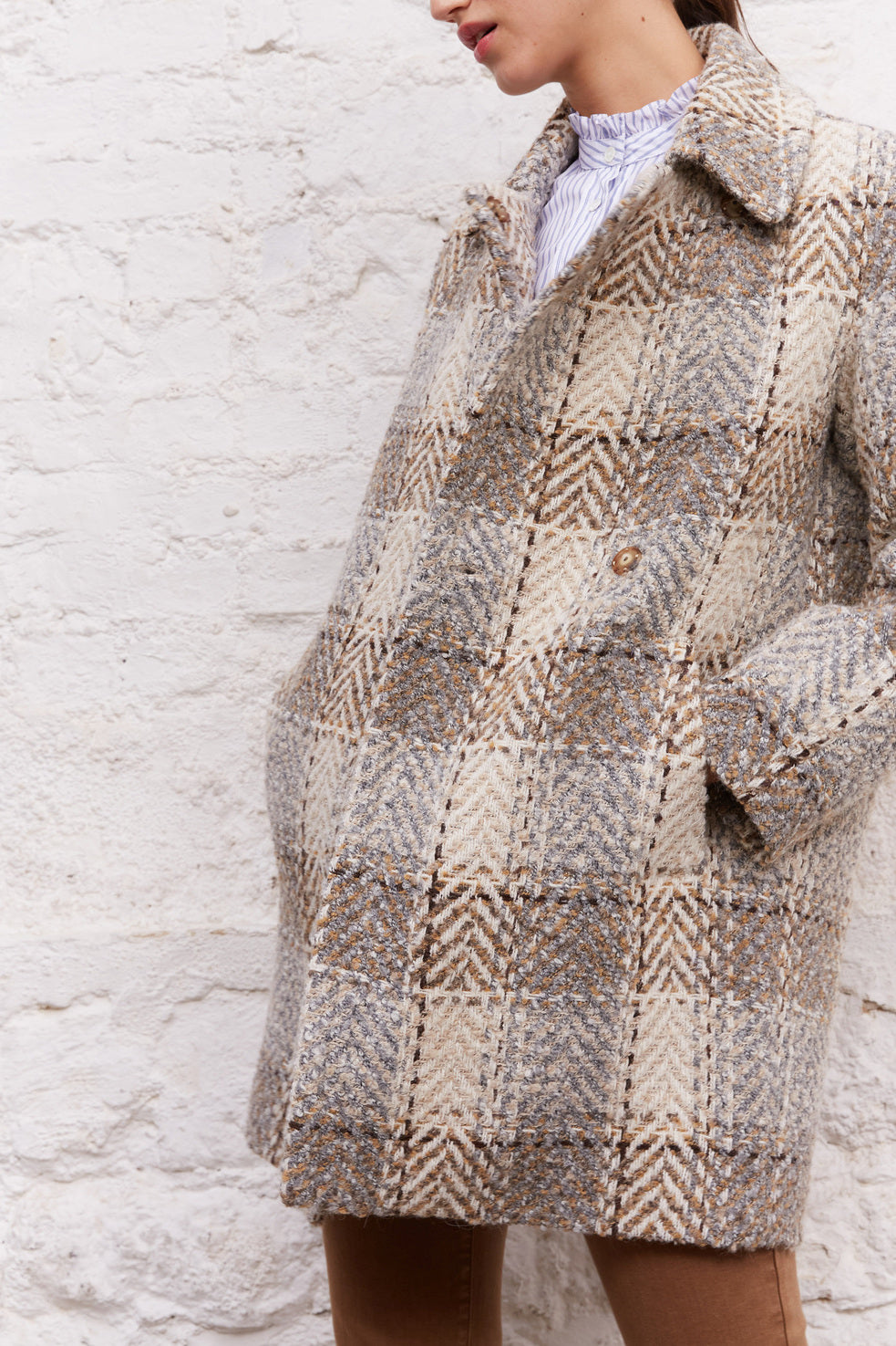 SIANA - Manteau oversize en tweed Faume - seconde main