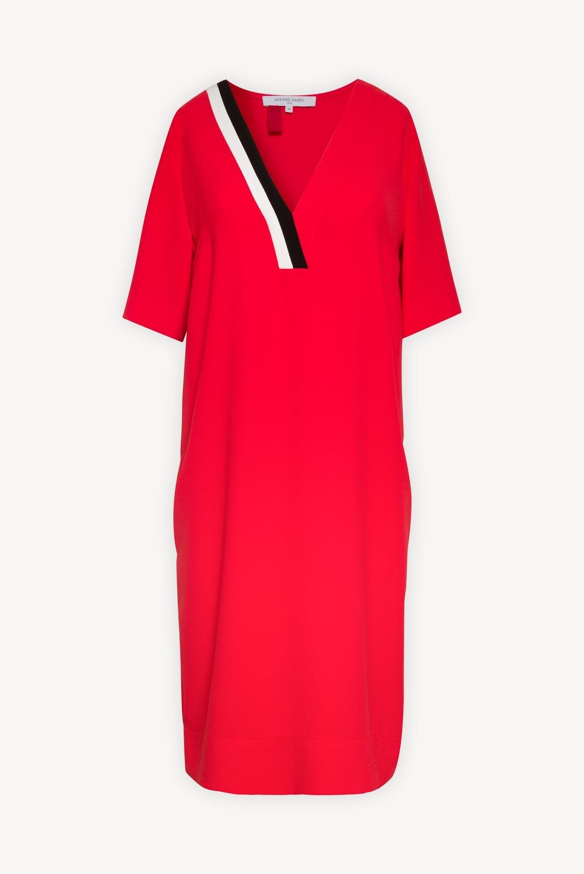SESTA - Robe droite en crêpe avec bandes Faume - seconde main
