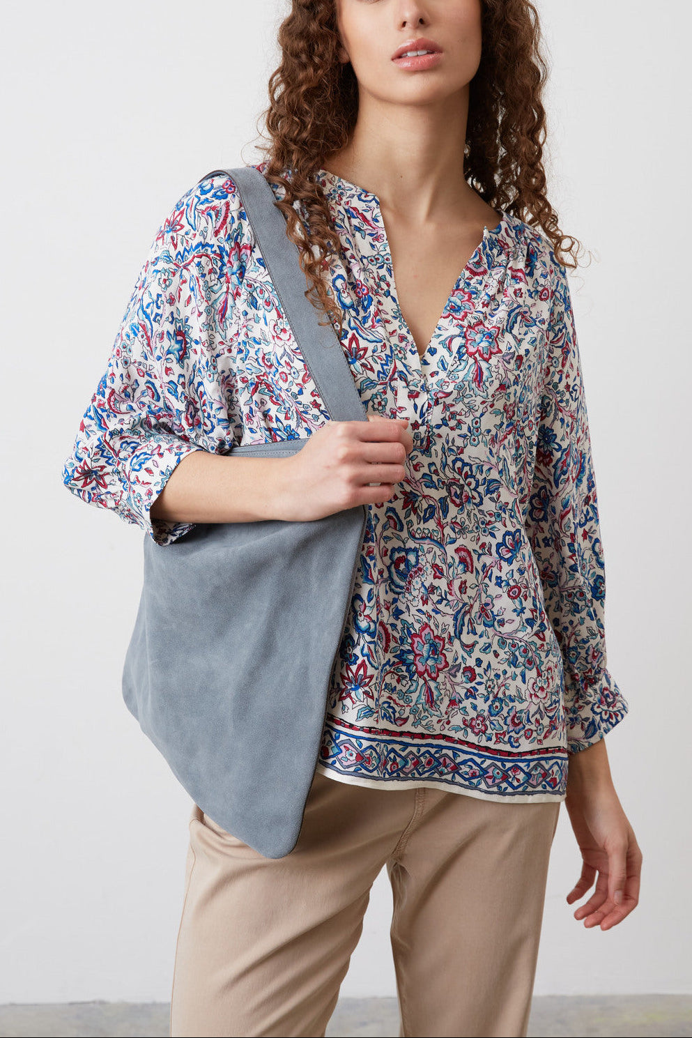 Blouse en crêpe à fleurs - CLOVIS Faume - seconde main