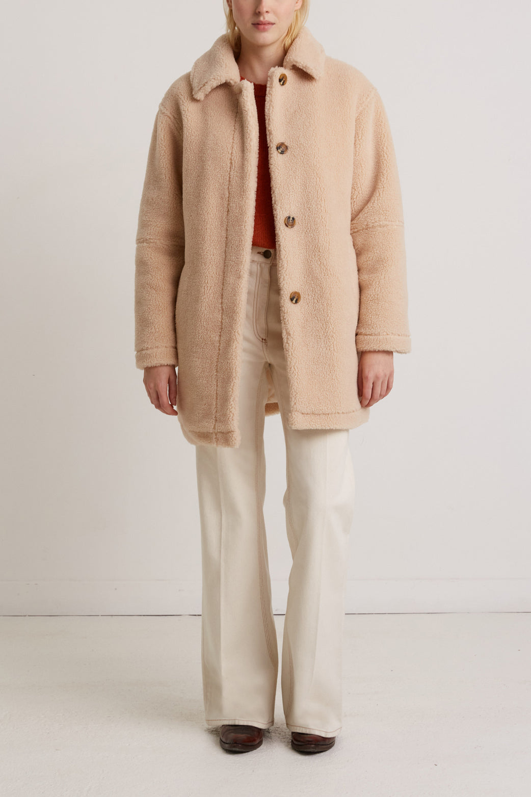 Manteau classique en fausse fourrure - SHARON Faume - seconde main