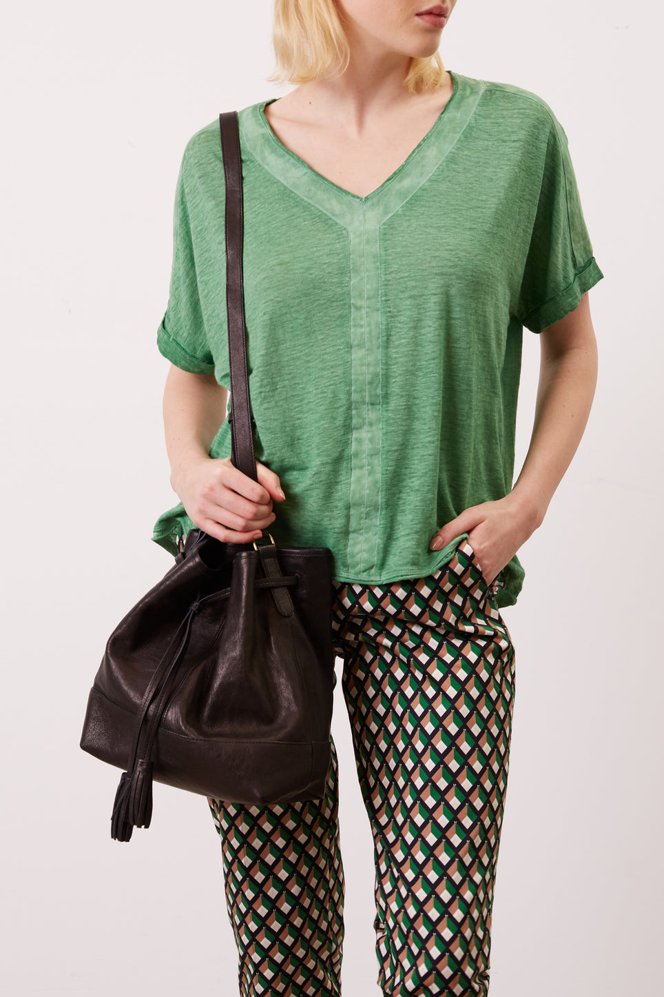 T-Shirt oversize en lin - AGATHA Faume - seconde main