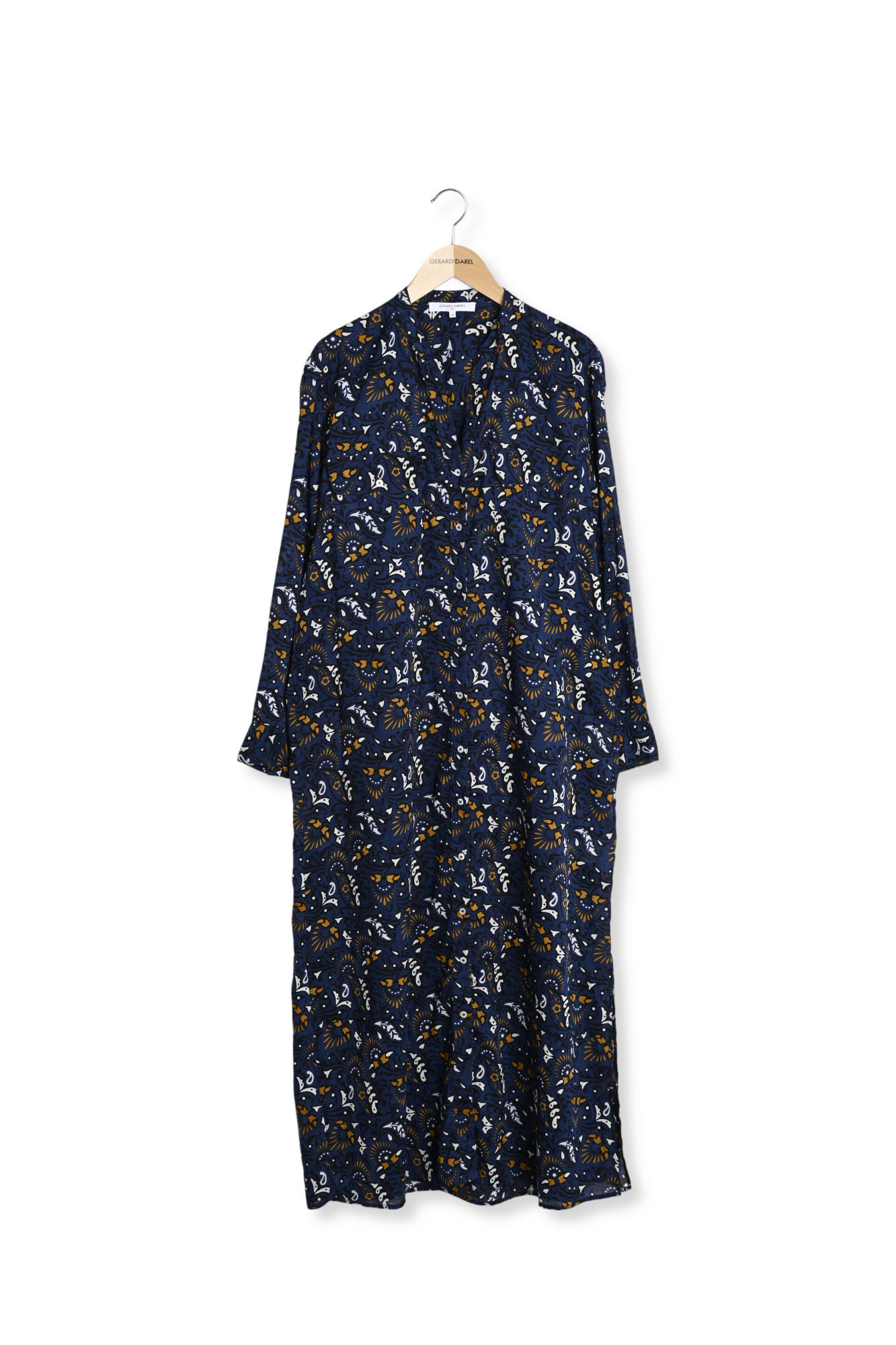 SELIA - Robe-chemise longue façon tunique en coton Faume - seconde main
