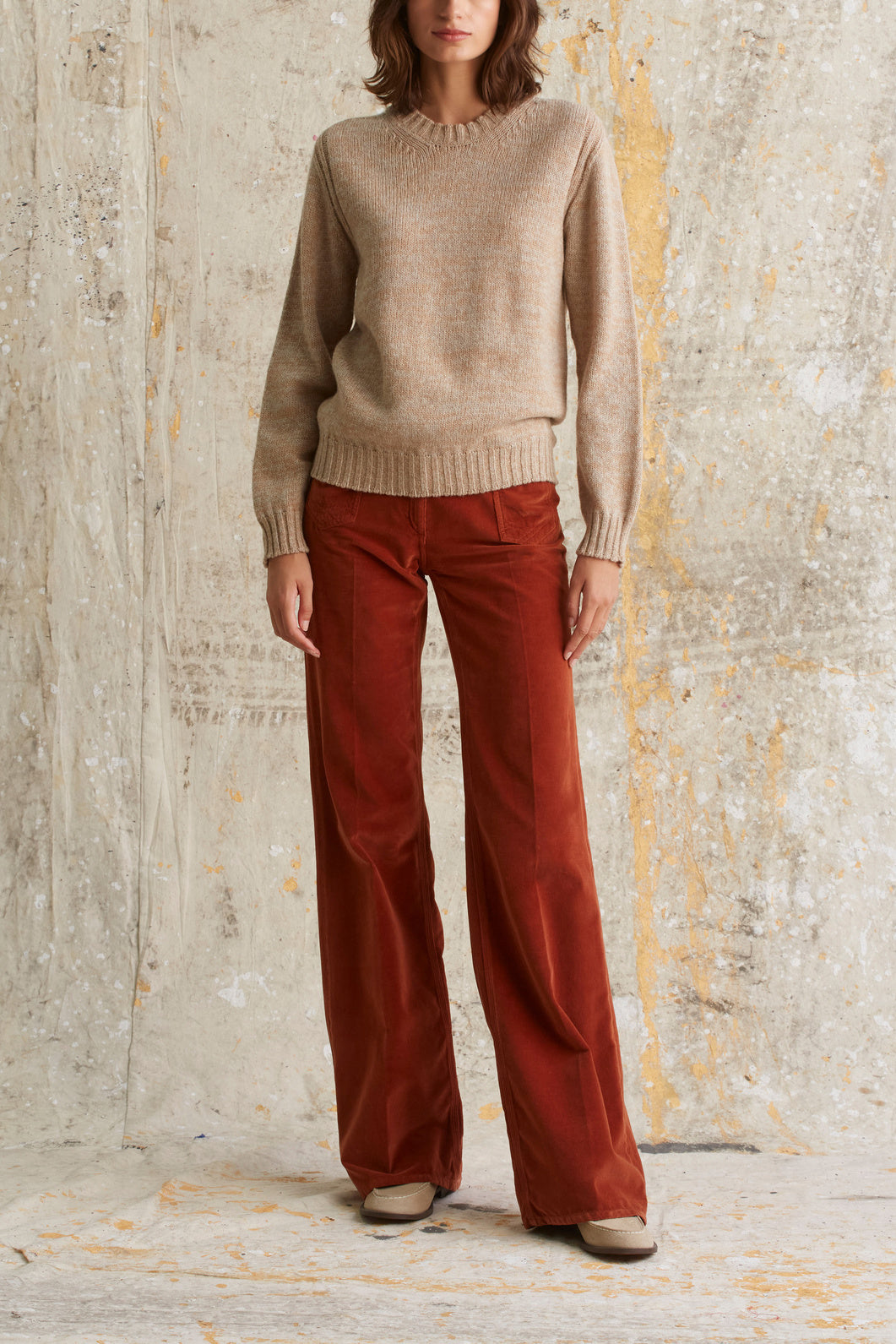 Pull shetland en laine moulinée - BOWI Faume - seconde main
