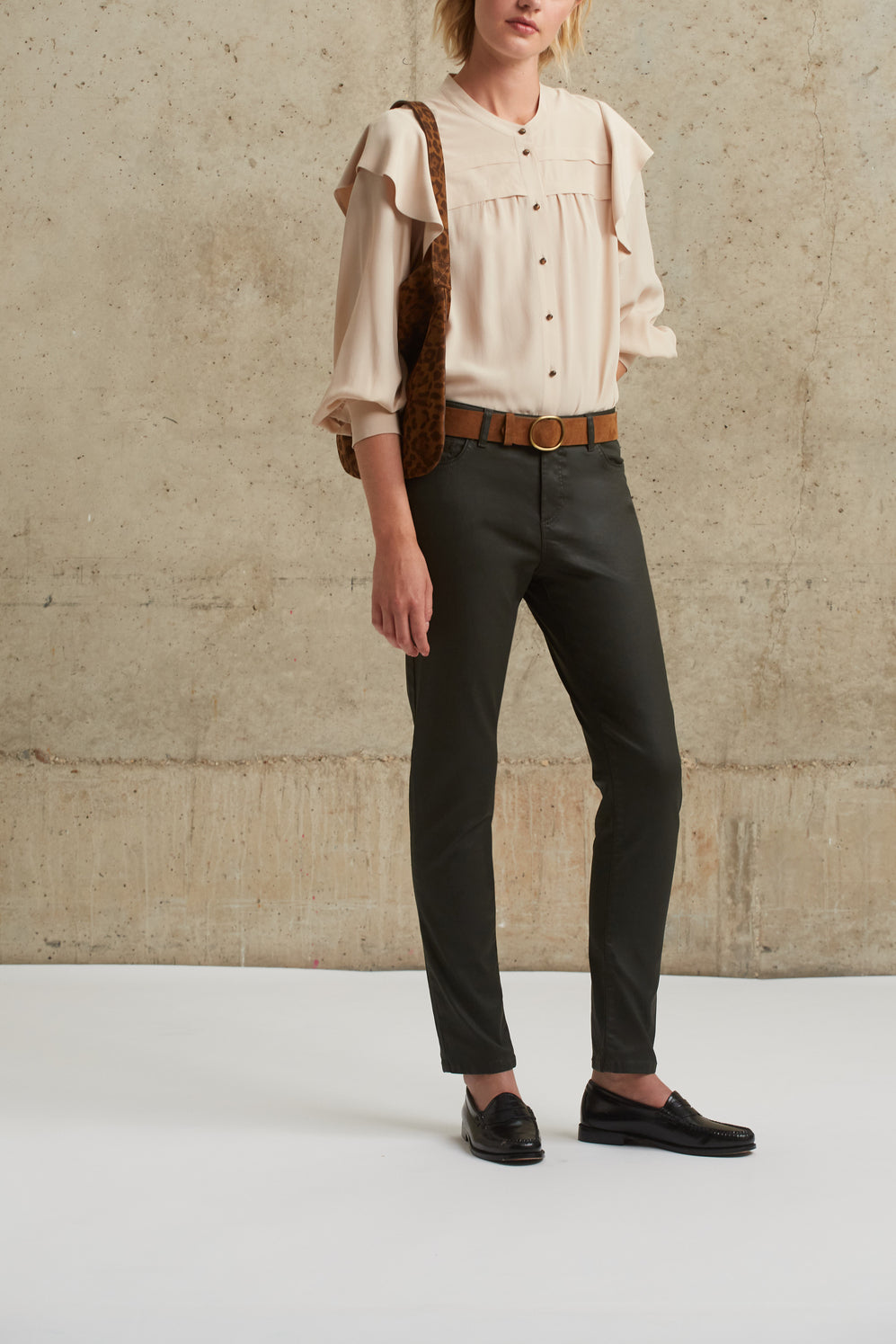 Jean en coton stretch enduit - ESMA Faume - seconde main