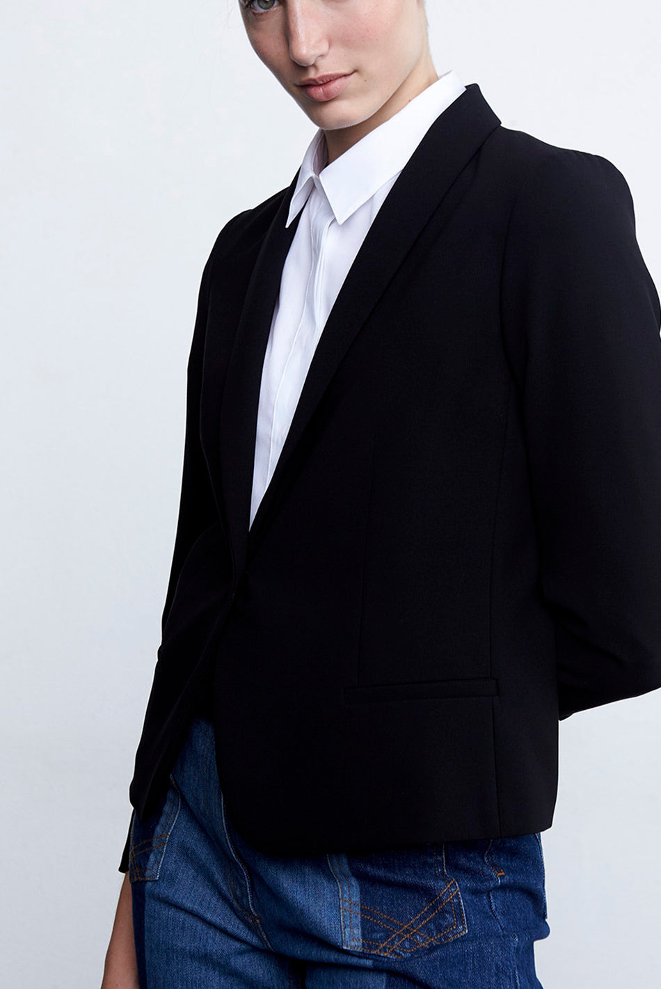 VERLAINE - Veste de tailleur en crêpe Faume - seconde main