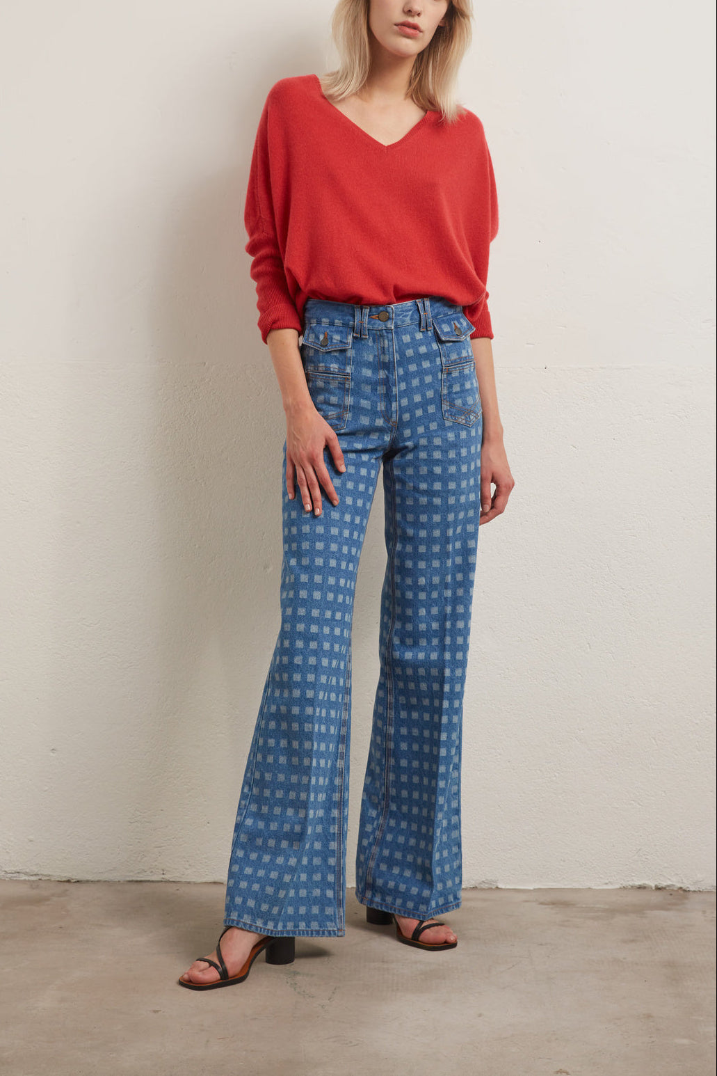 ANNA - Jean large taille haute avec jeu de délavage Faume - seconde main