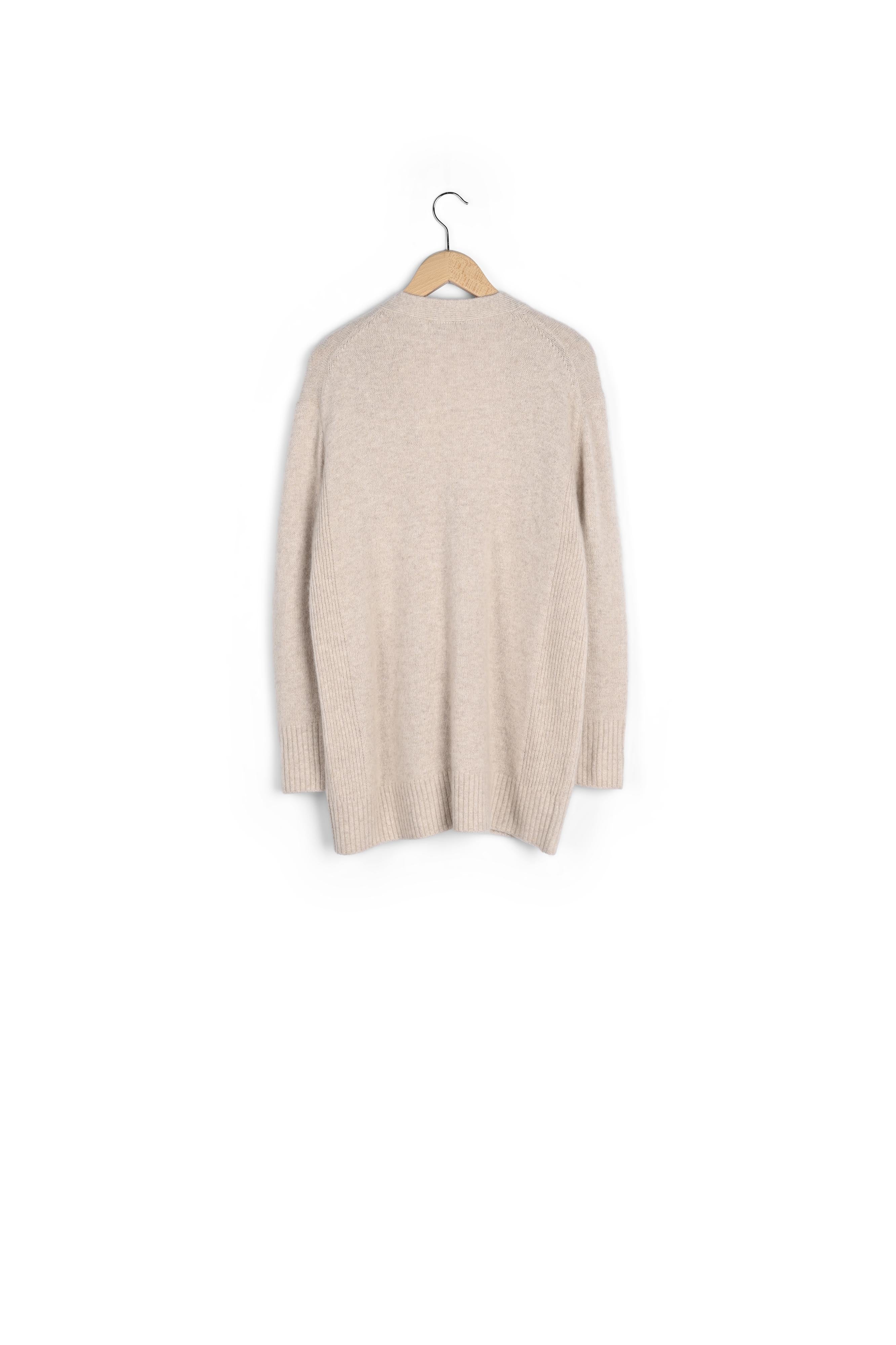 Donna - Gilet oversize en laine ultra douce Faume - seconde main