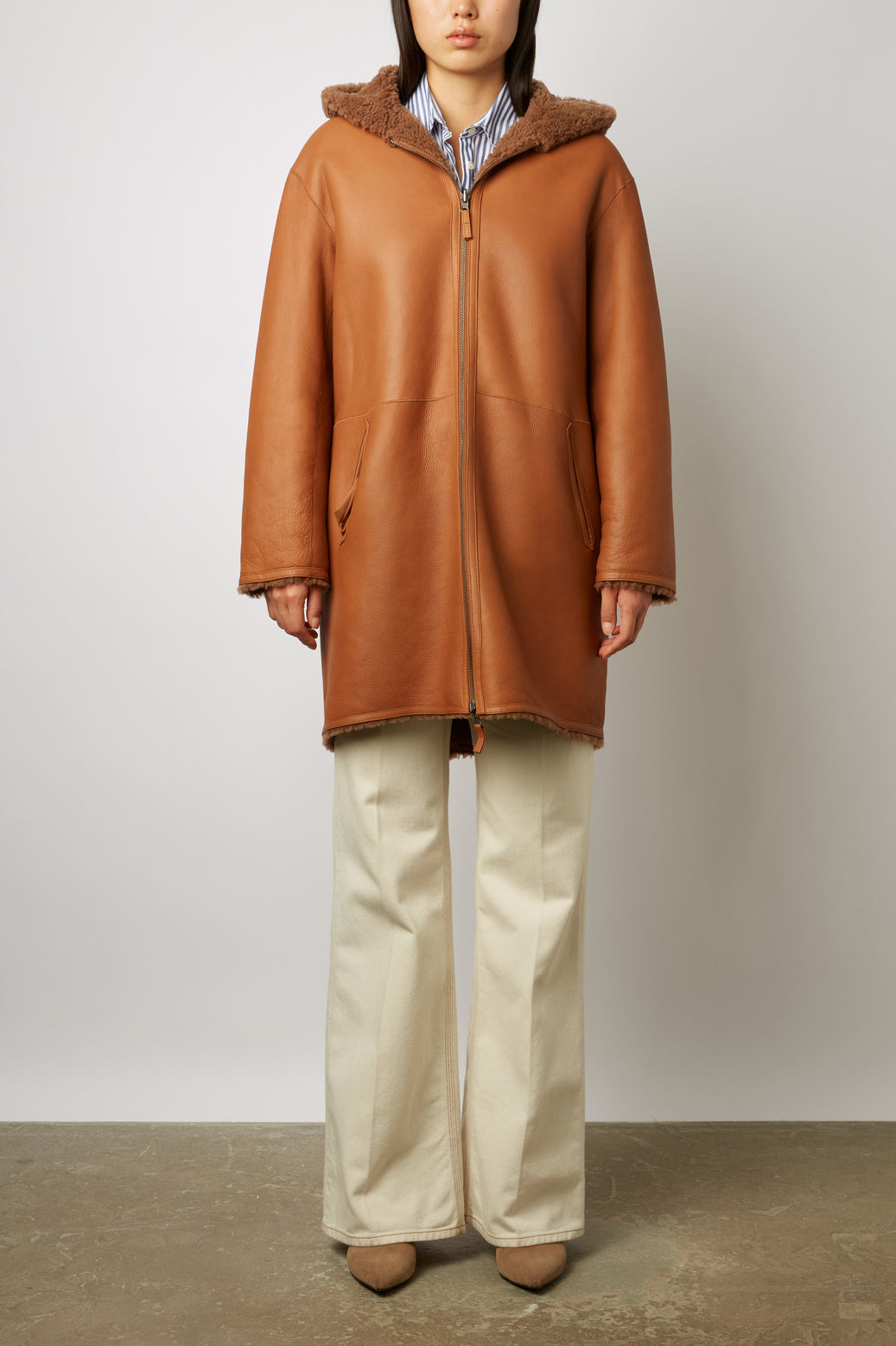 Manteau réversible en peau lainée - MAELISSE Faume - seconde main