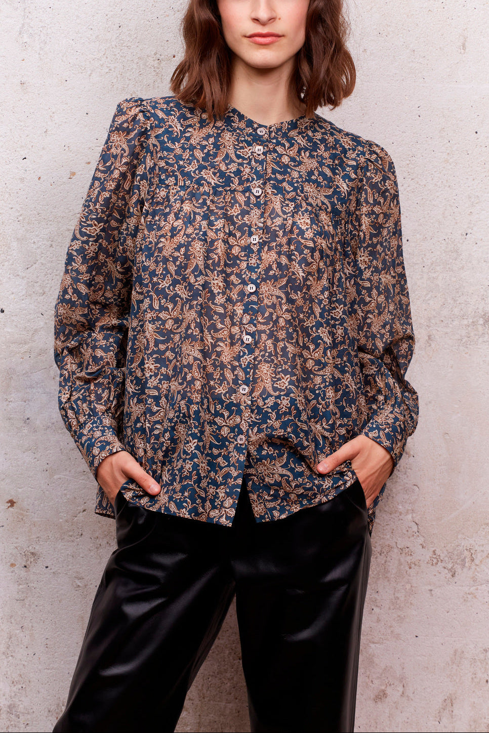 Chemise ample en voile de coton - CALLIE Faume - seconde main