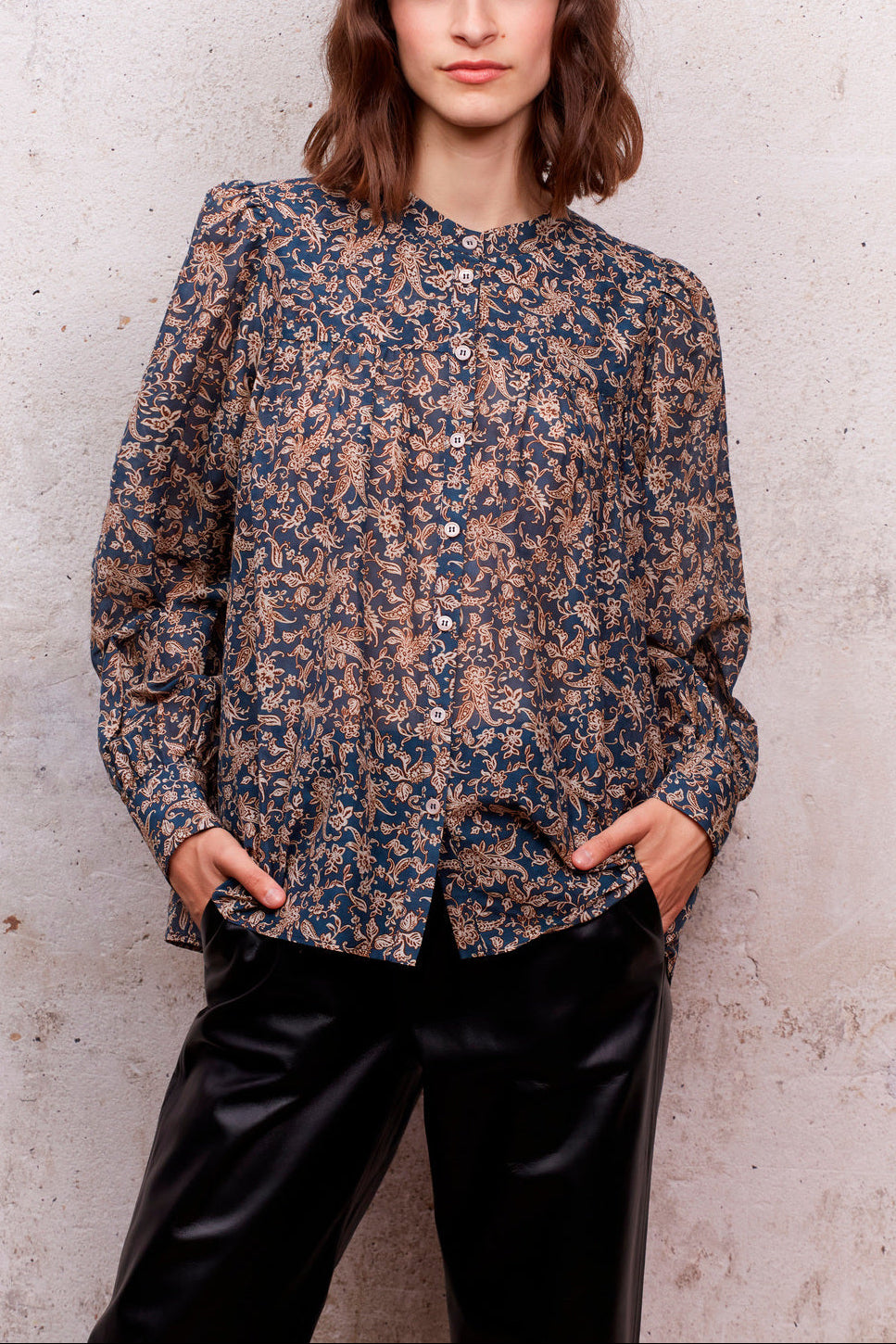 Chemise ample en voile de coton - CALLIE Faume - seconde main