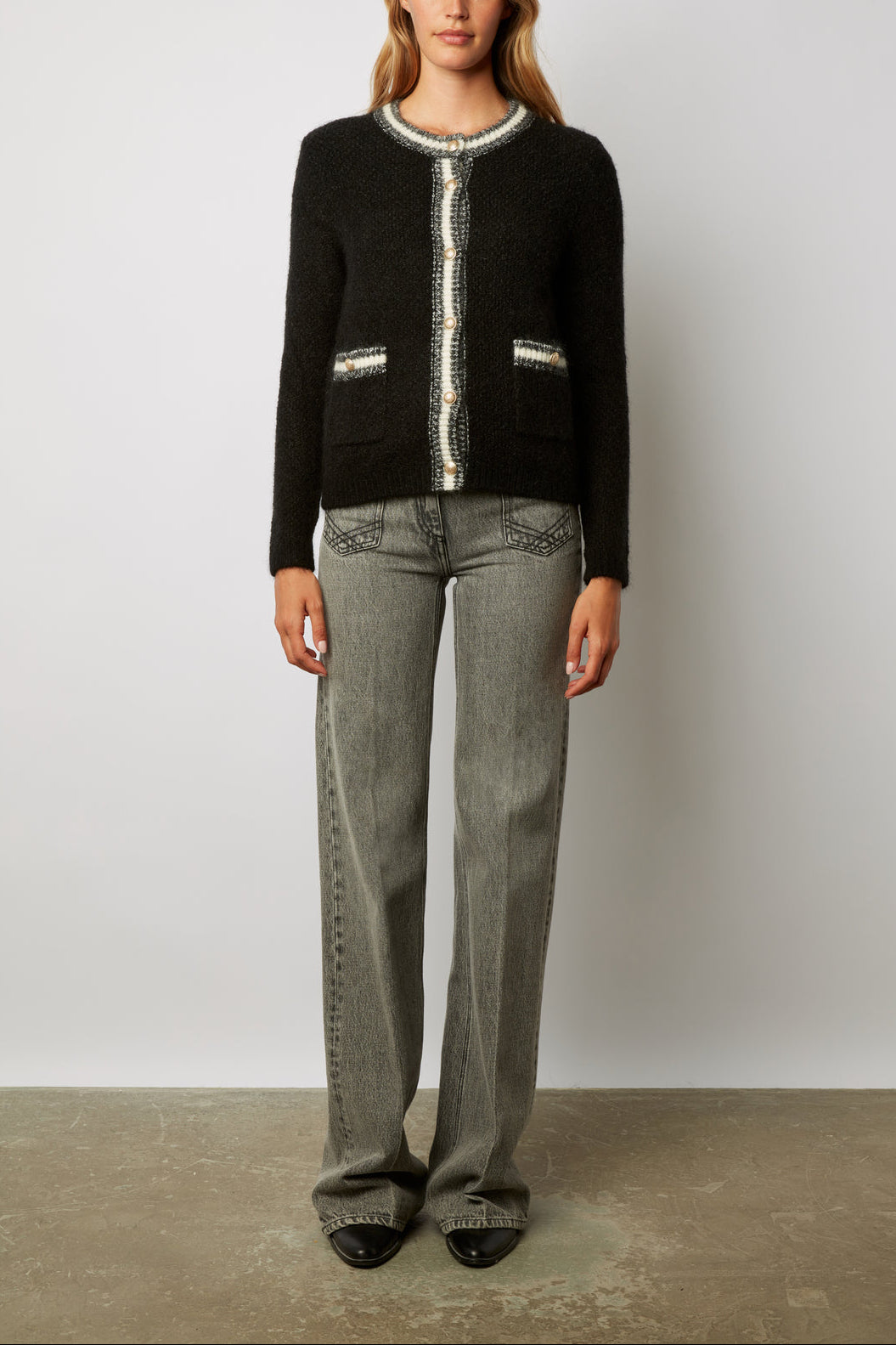 Gilet épais en laine et mohair mélangés - LESSANDRA Faume - seconde main