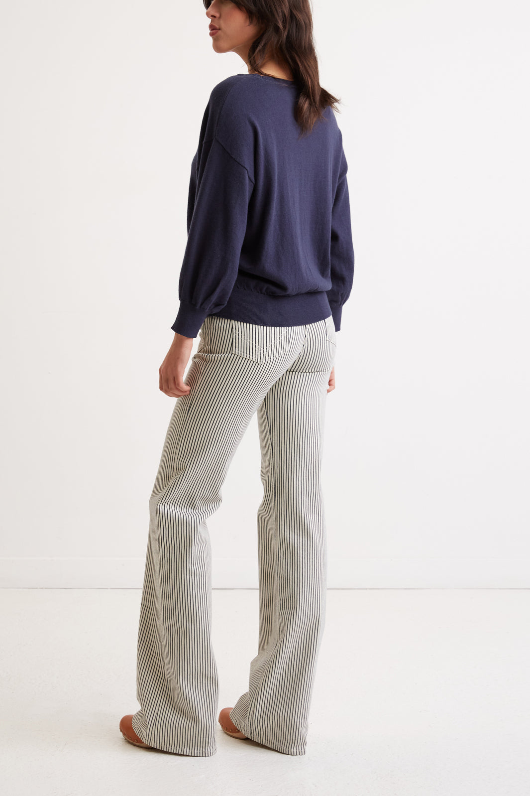 Pull Palmiers en coton et cachemire - LAHOURI Faume - seconde main