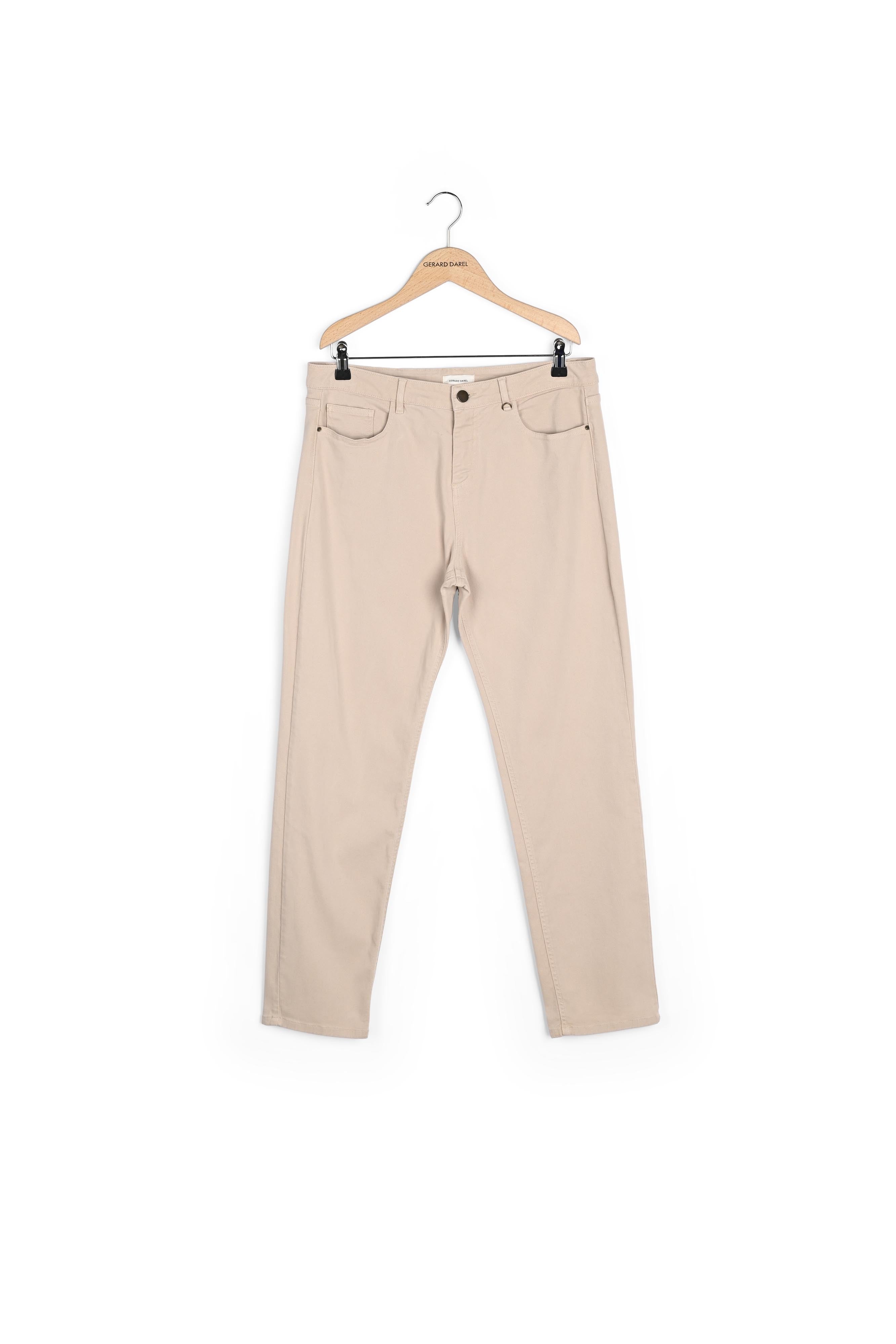 LILA - Pantalon cigarette en toile mélangée Faume - seconde main
