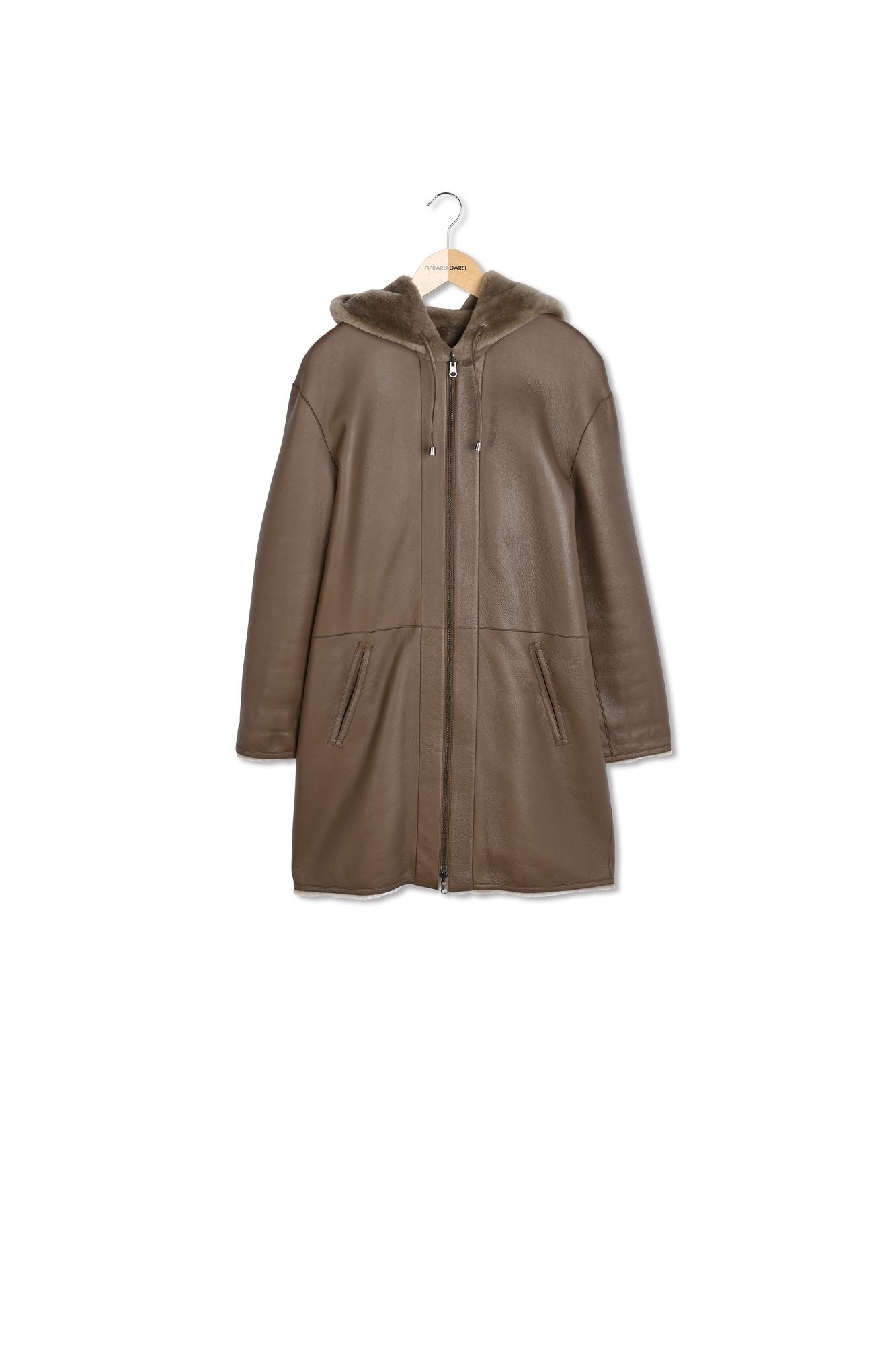 Manteau à capuche en peau lainée - MIRANDA Faume - seconde main