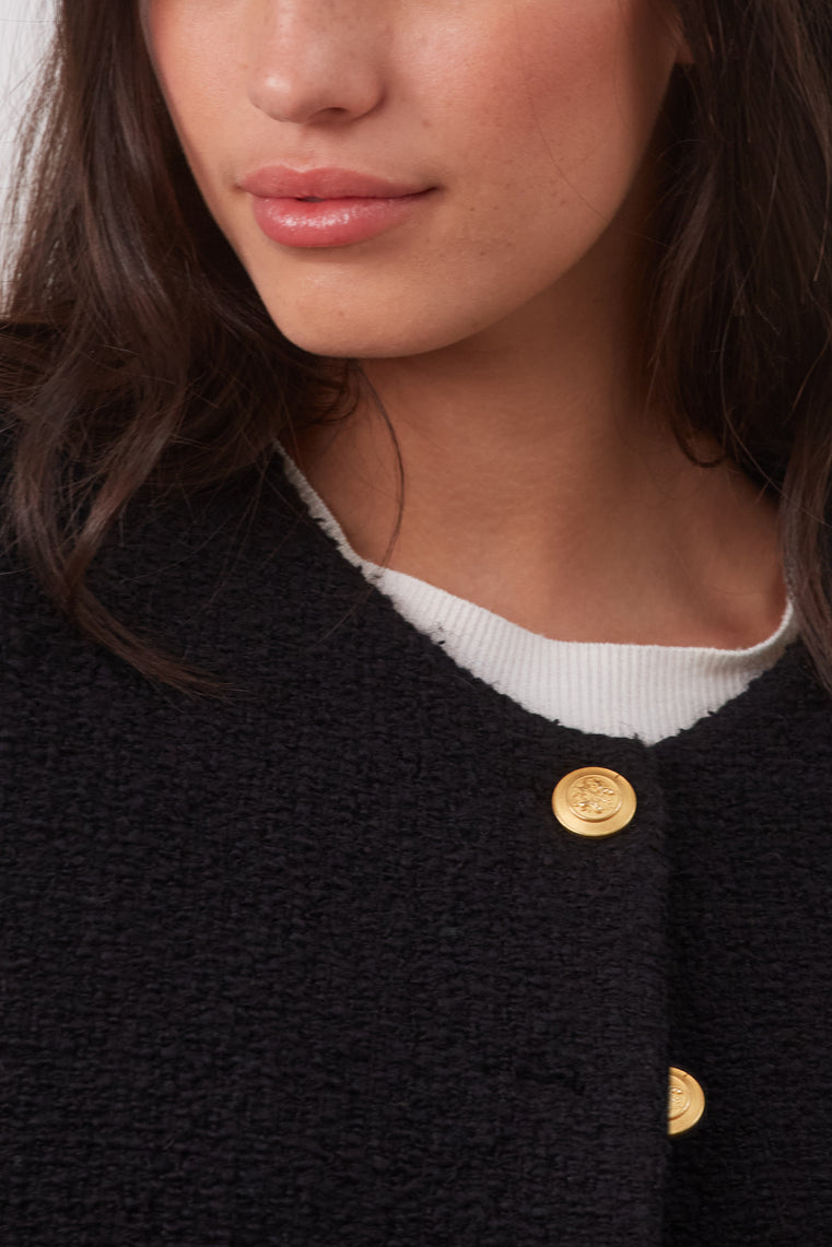 Veste en tweed à boutons dorés - NALY Faume - seconde main