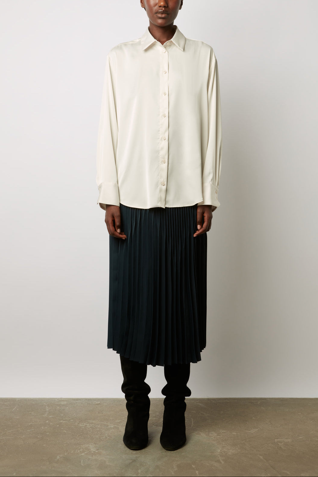 Chemise fluide satinée - CINDY Faume - seconde main