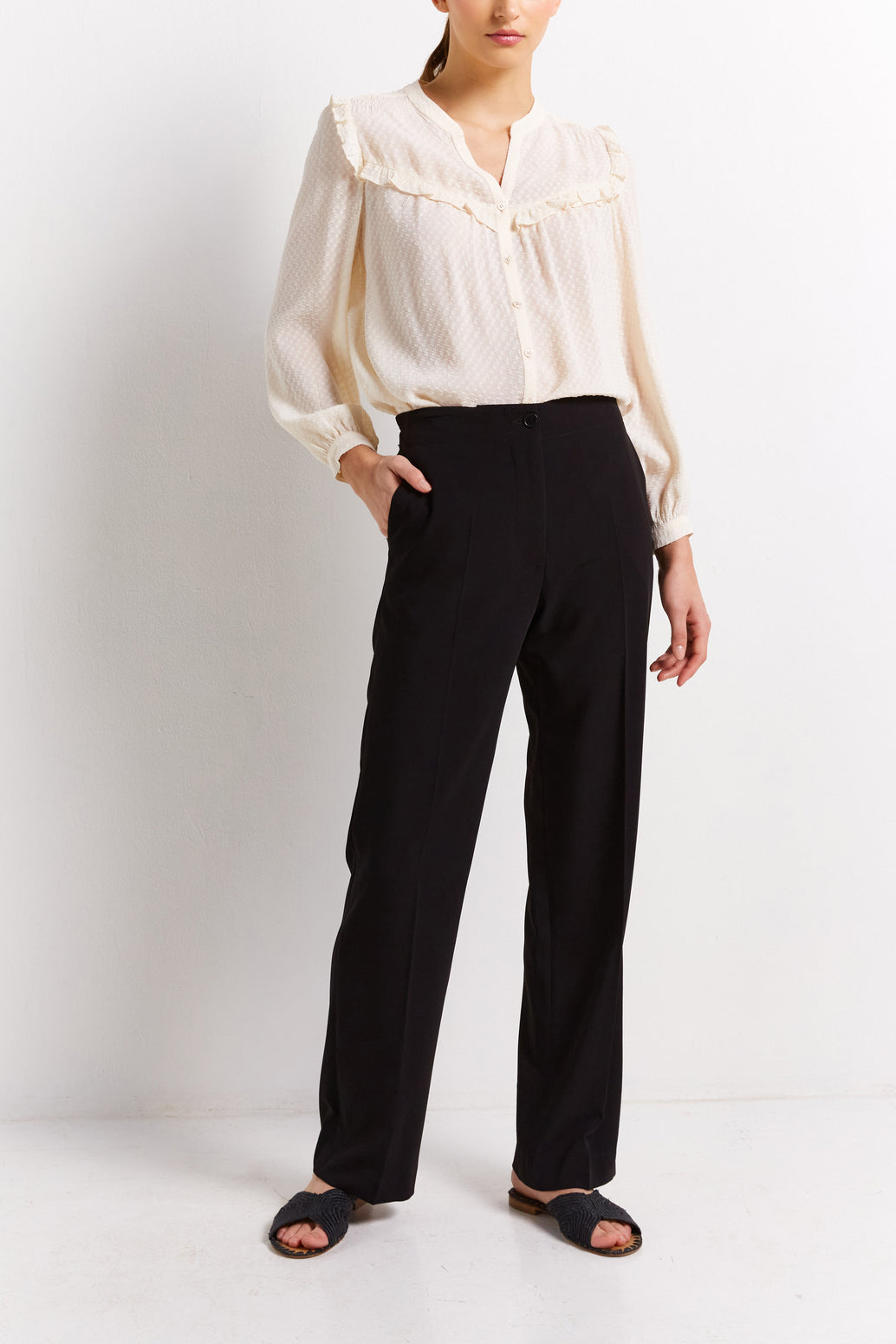 Pantalon droit noir - JOSIE Faume - seconde main